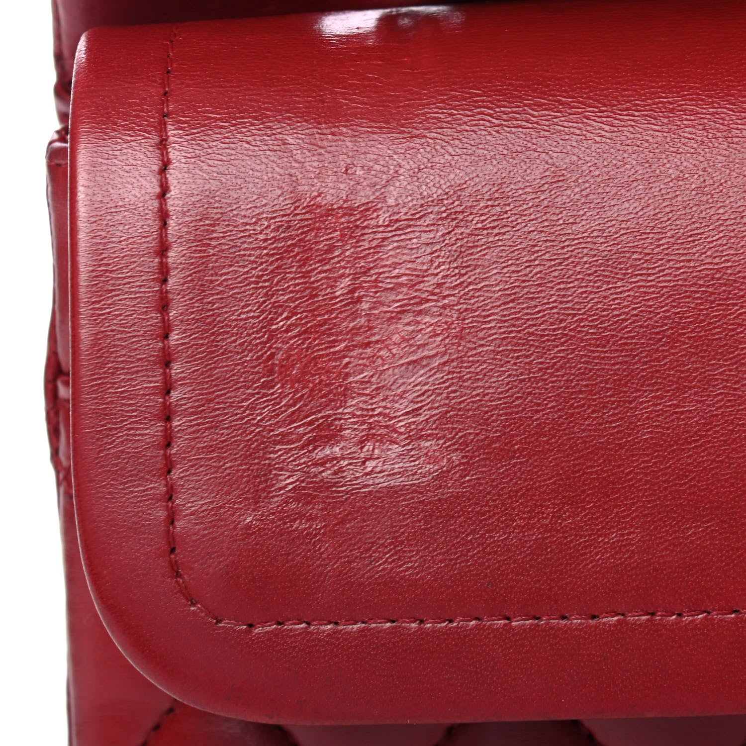 Chanel Lambskin Quilted Medium Double Flap Red 6 of 6