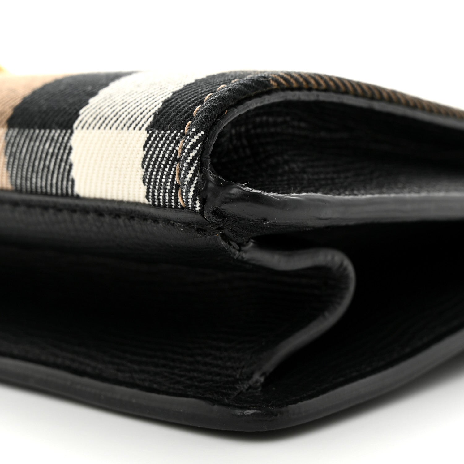 Burberry Derby Calfskin House Check Small Macken Crossbody Bag Black 11 of 12