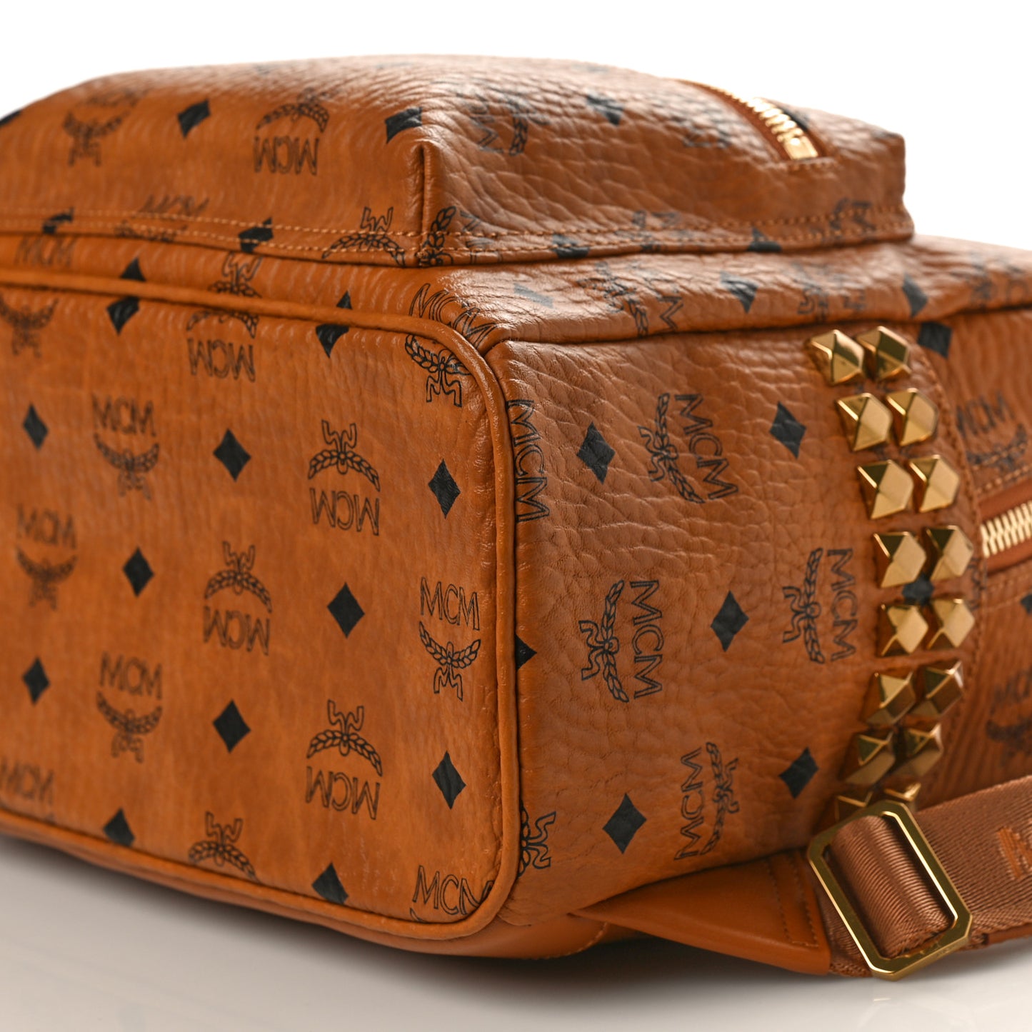 Visetos Small Side Stud Stark Backpack Cognac