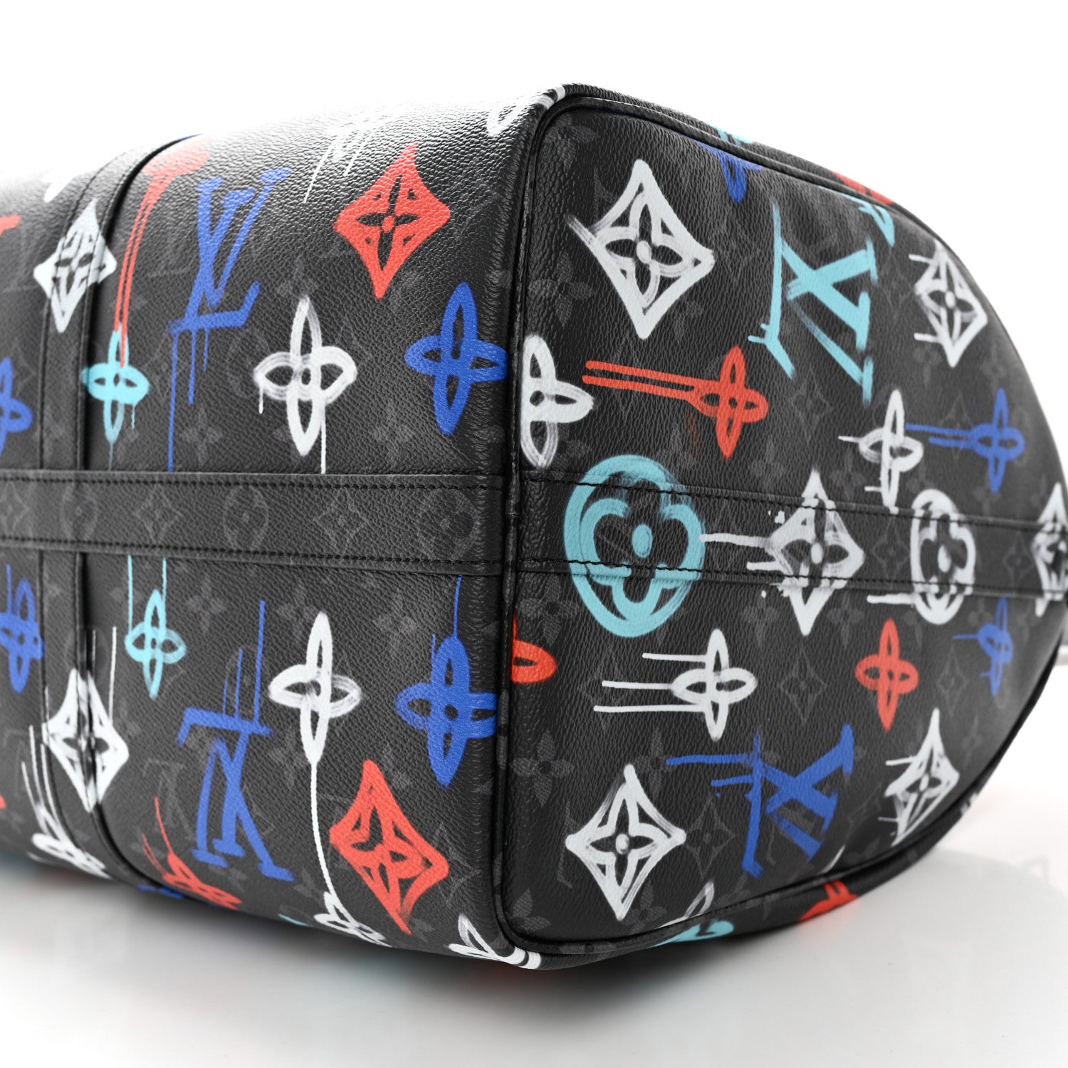 Louis Vuitton Monogram Eclipse LV Graffiti Keepall Bandouliere 50 Multicolor 8 of 9