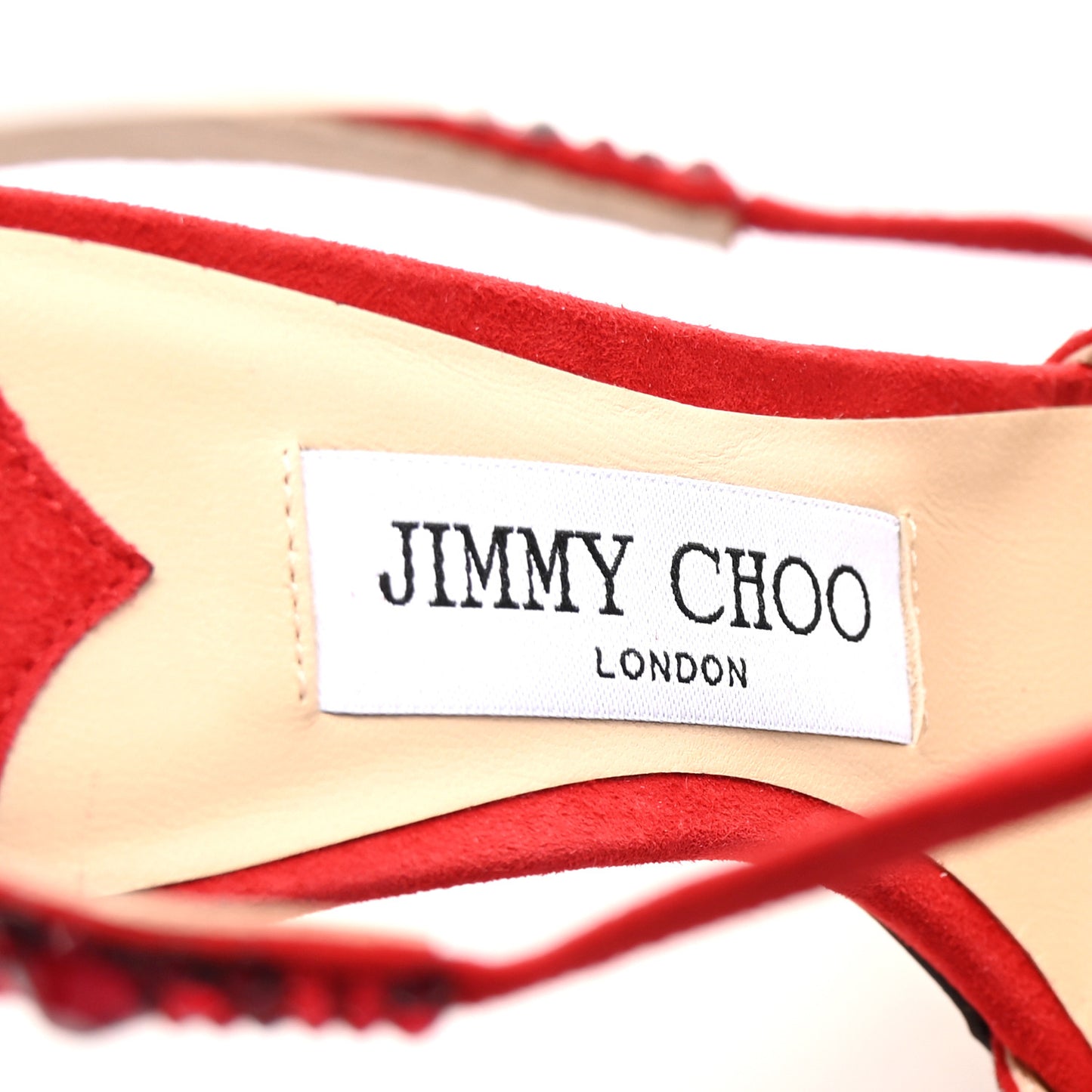 Suede Crystal Talaya 100 Pumps 35.5 Red