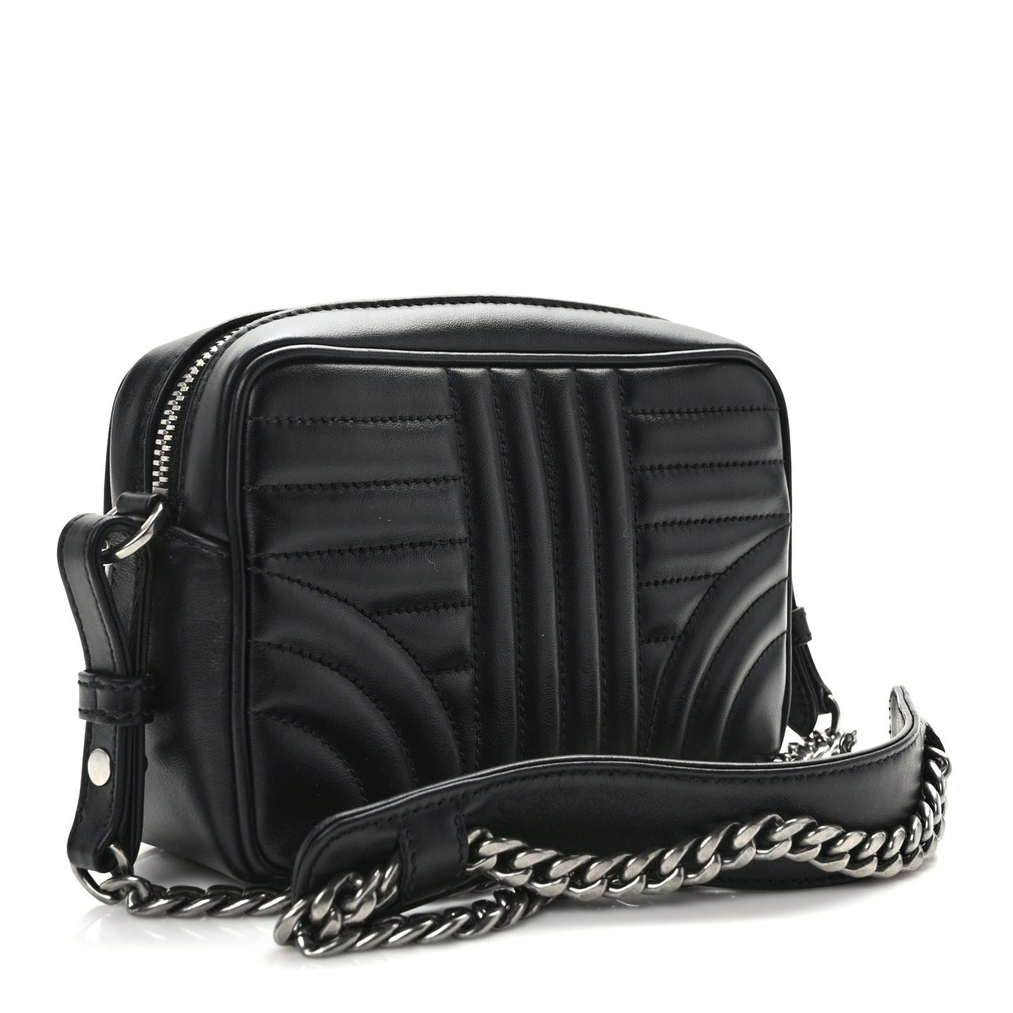 Soft Calfskin Diagramme Crossbody Bag Black