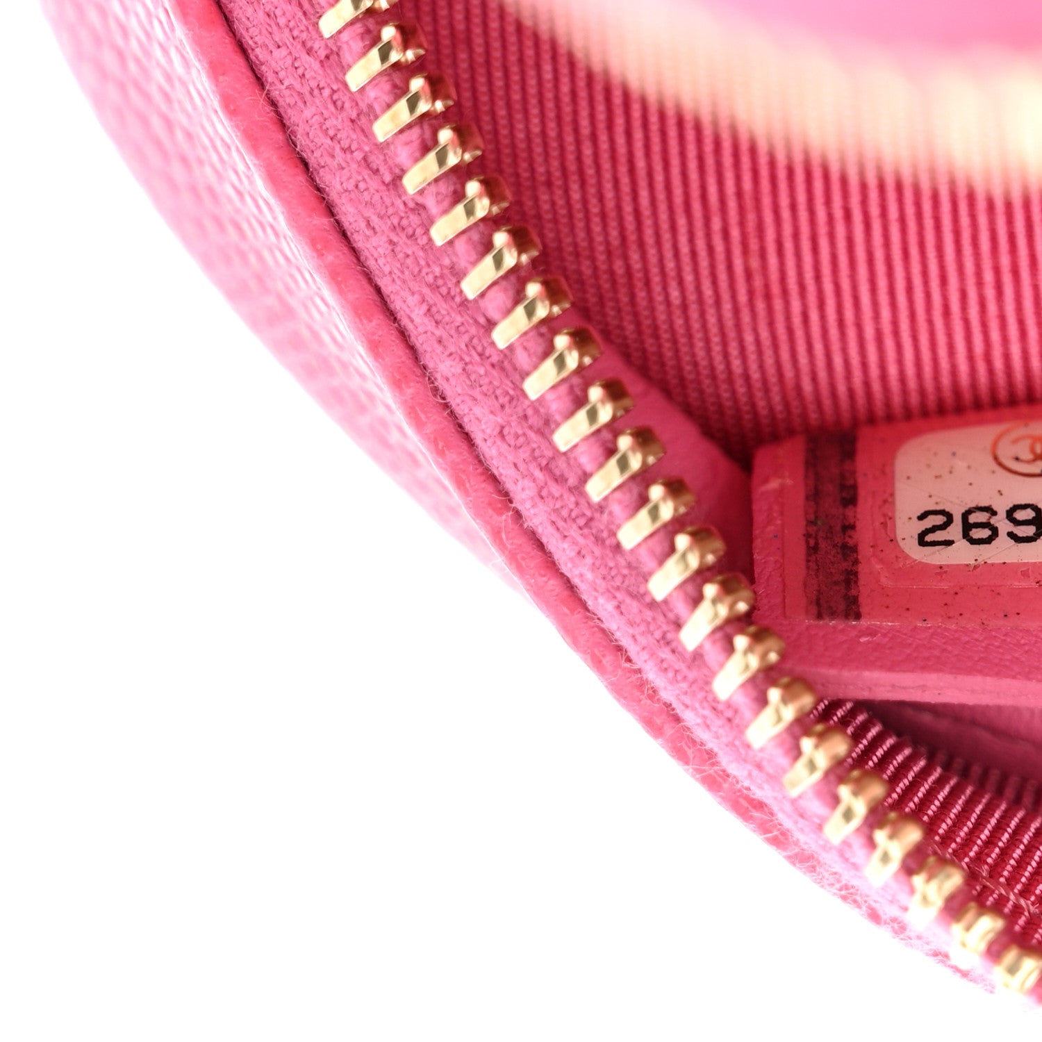 Chanel Caviar Quilted Round Clutch With Chain Pink 7 of 11