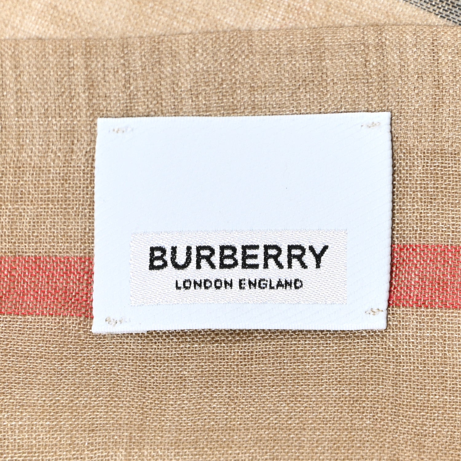 Burberry Wool Silk Gauze Giant Check Lightweight Scarf Archive Beige 3 of 10