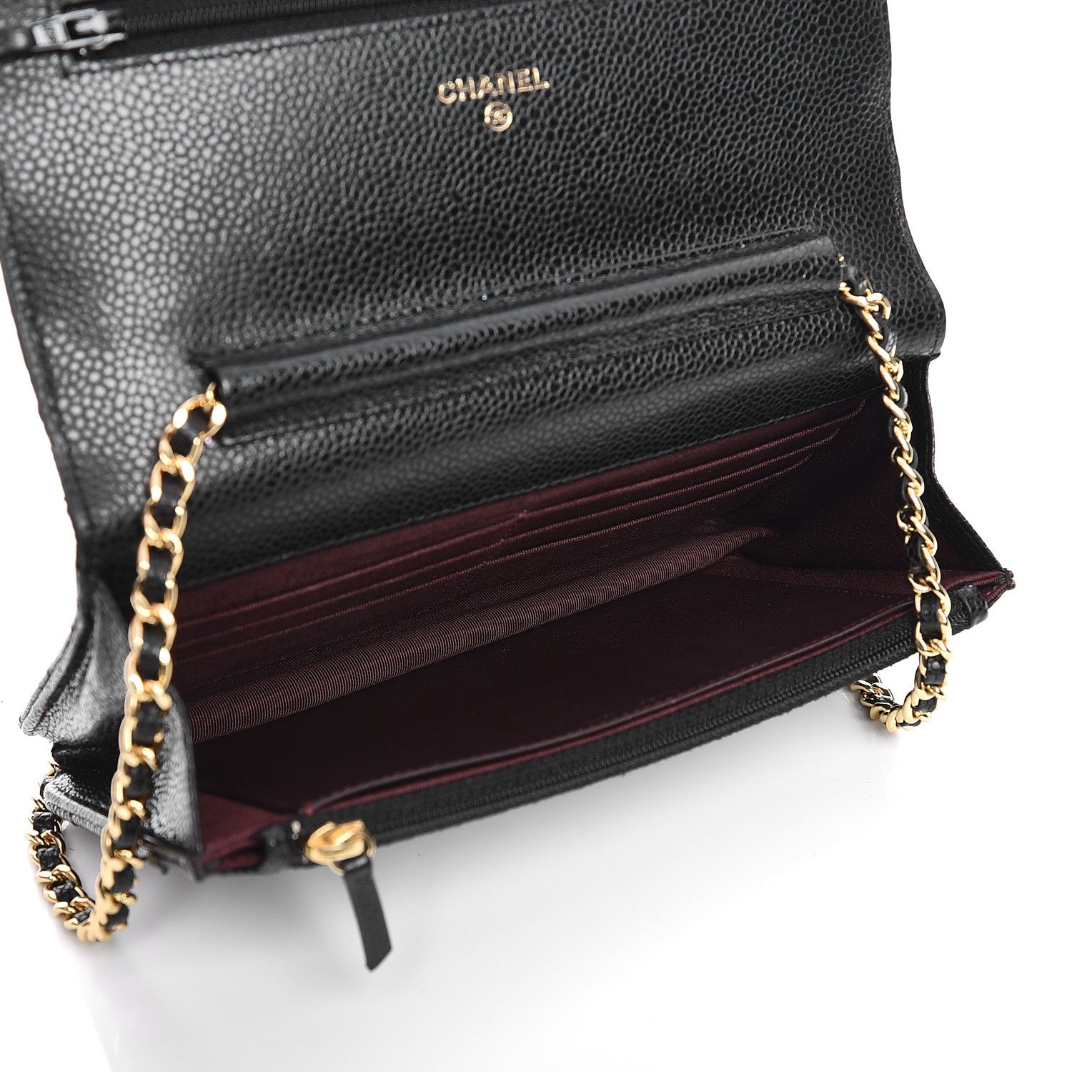 Chanel Caviar Quilted Wallet On Chain WOC Black 5 of 8