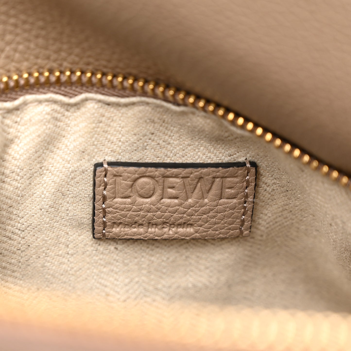Grained Calfskin Medium Puzzle Bag Sand Mink
