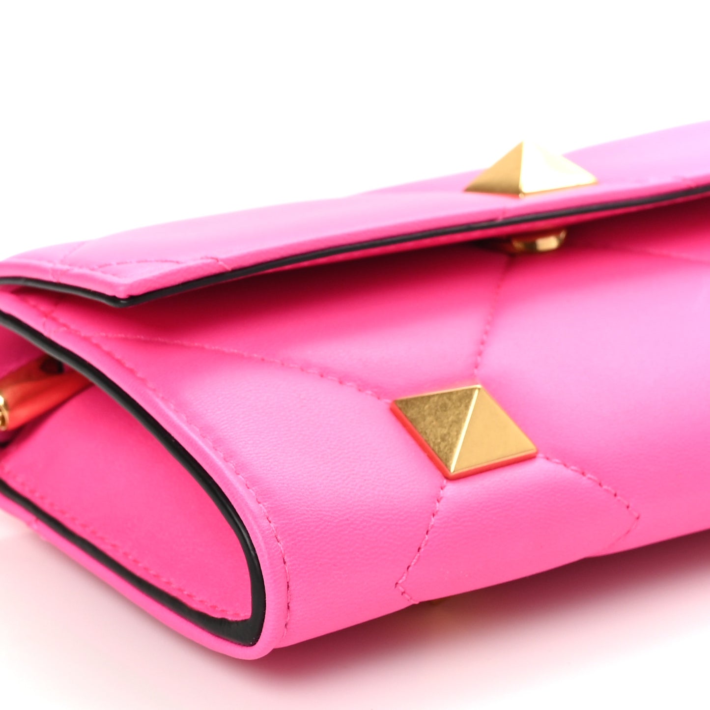 Nappa Roman Stud Wallet On Chain Pink PP