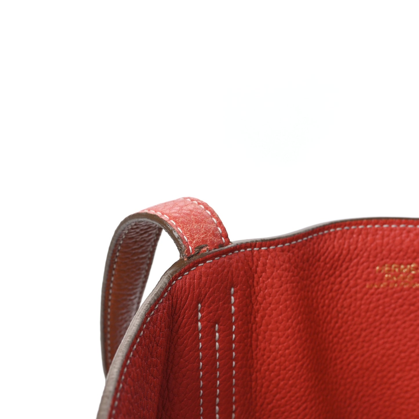 Taurillon Clemence Double Sens 36 Reversible Tote Gold Rose Jaipur