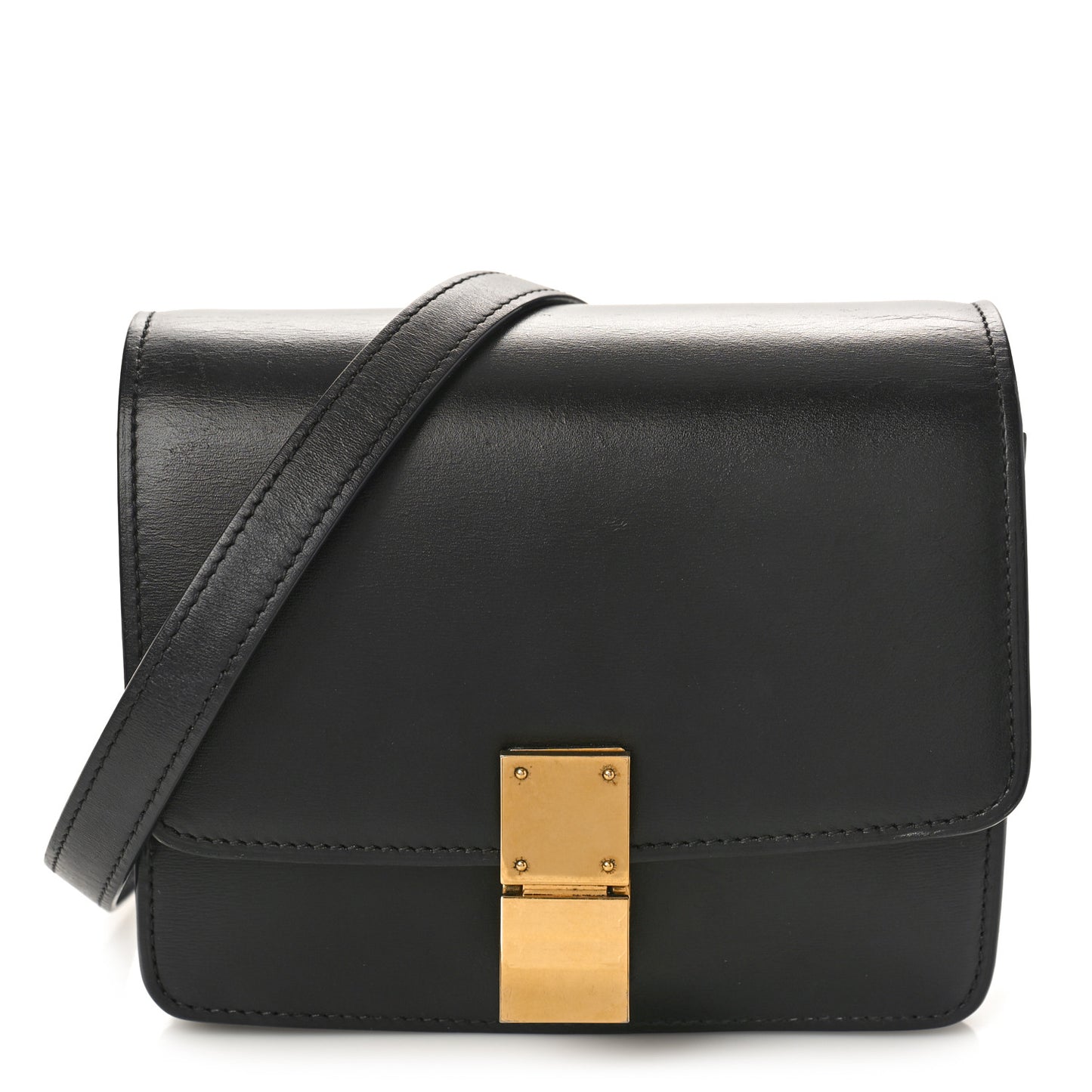 Box Calfskin Small Classic Box Flap Bag Black