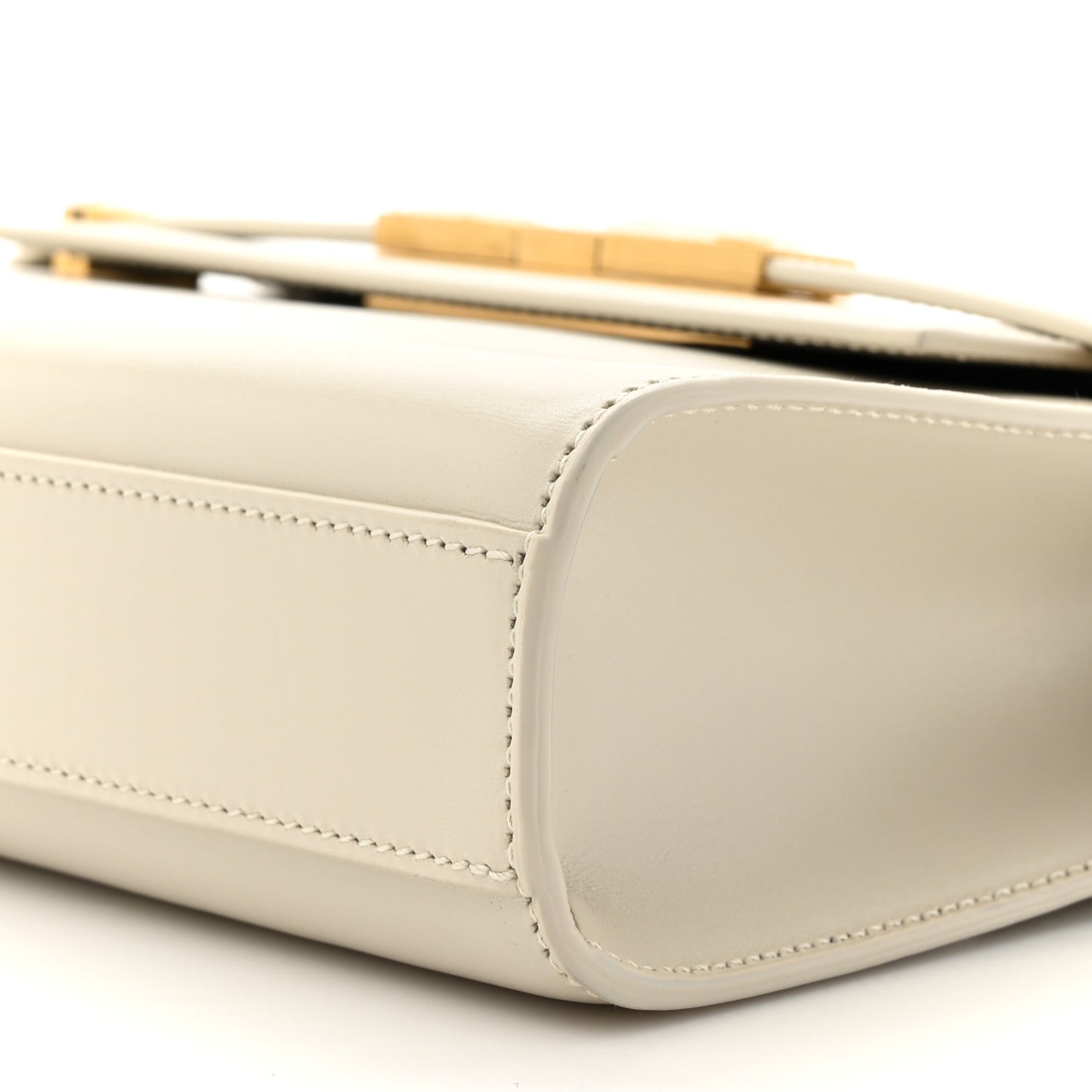 Smooth Calfskin Small Manhattan Shoulder Bag Crema Soft