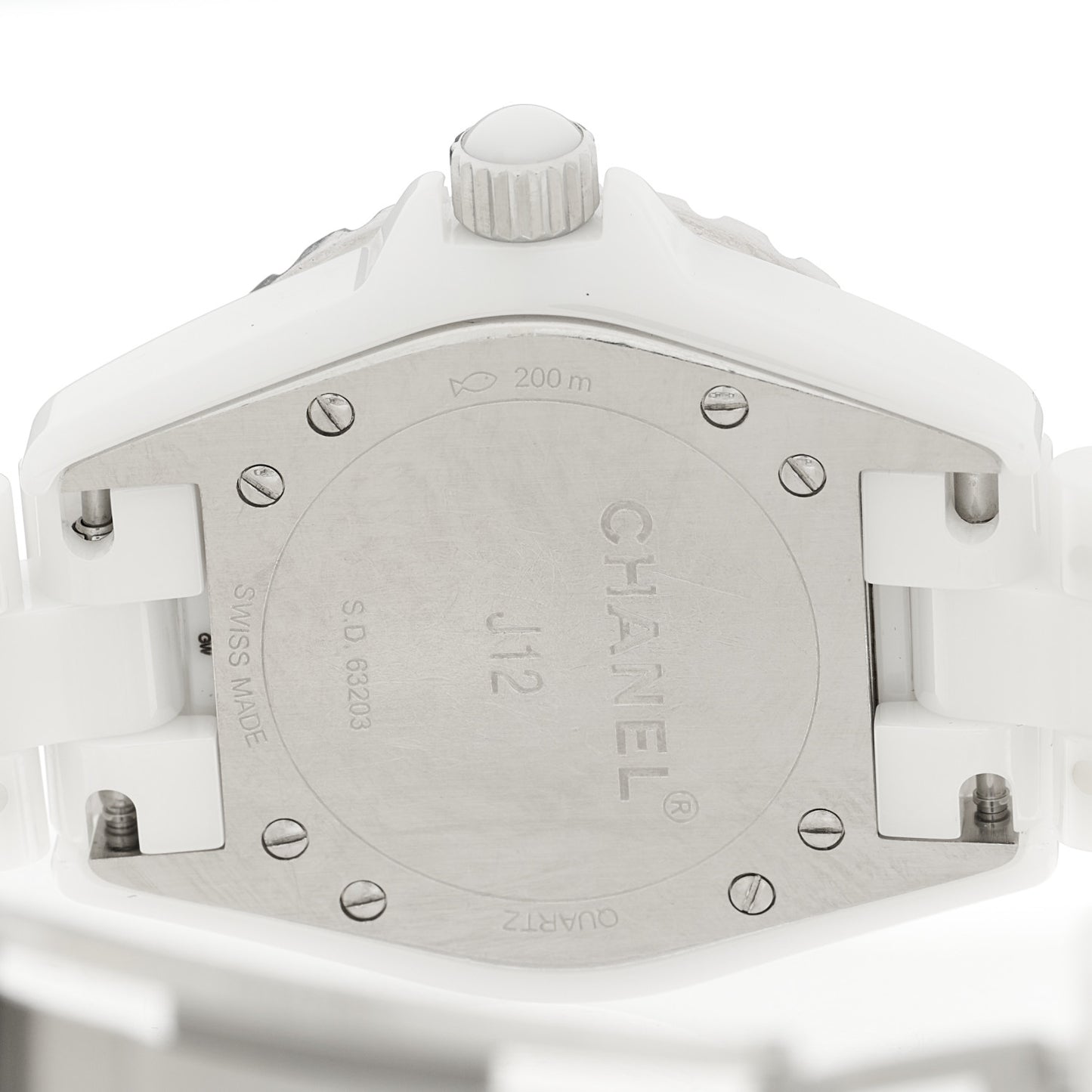 Stainless Steel Ceramic 33mm J12 Quartz Watch White