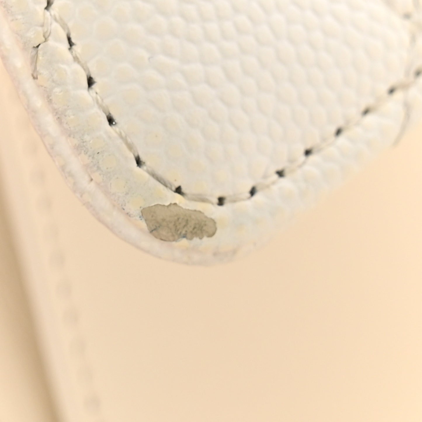 Caviar Quilted Compact Flap Wallet White