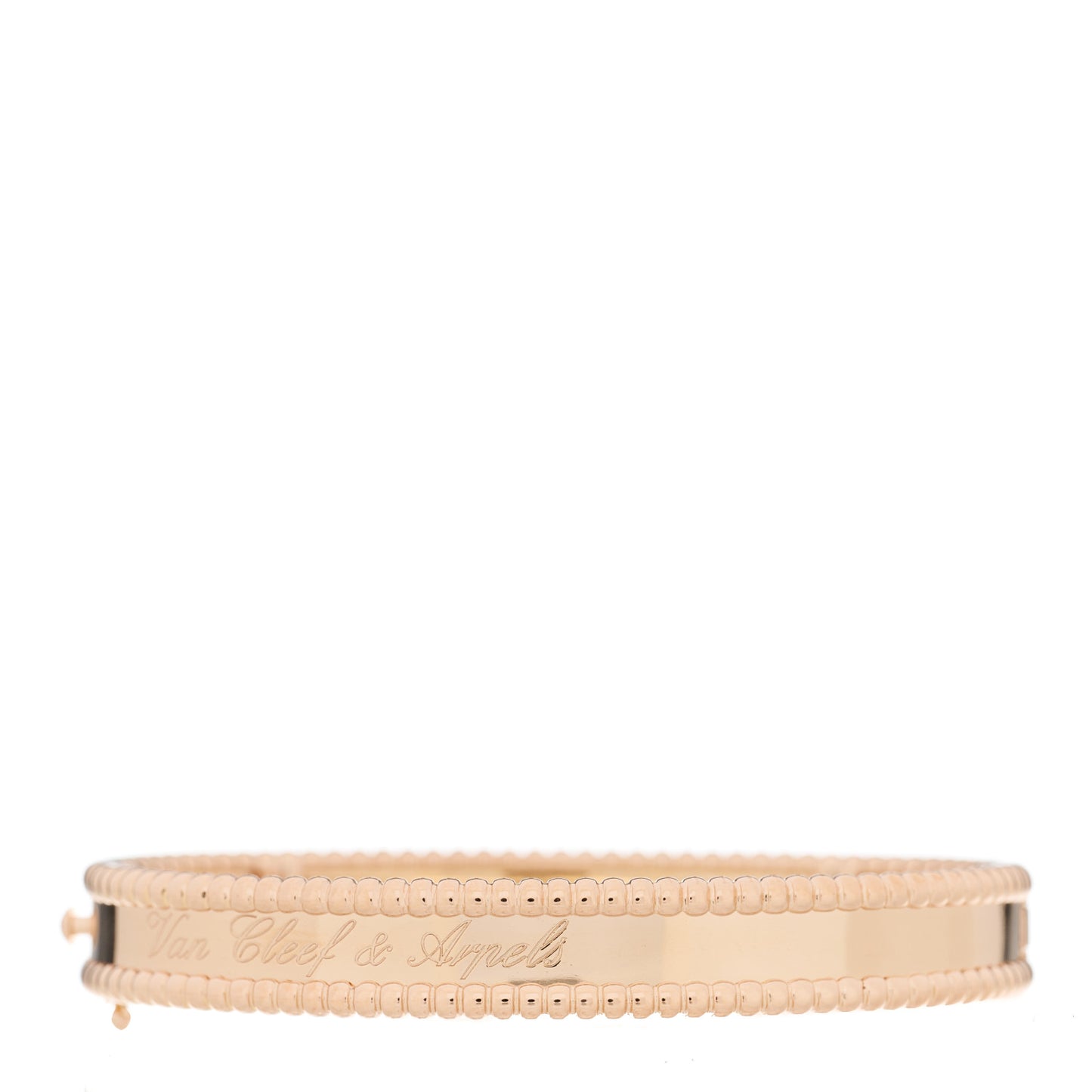 18K Rose Gold Perlee Signature Bangle Bracelet S