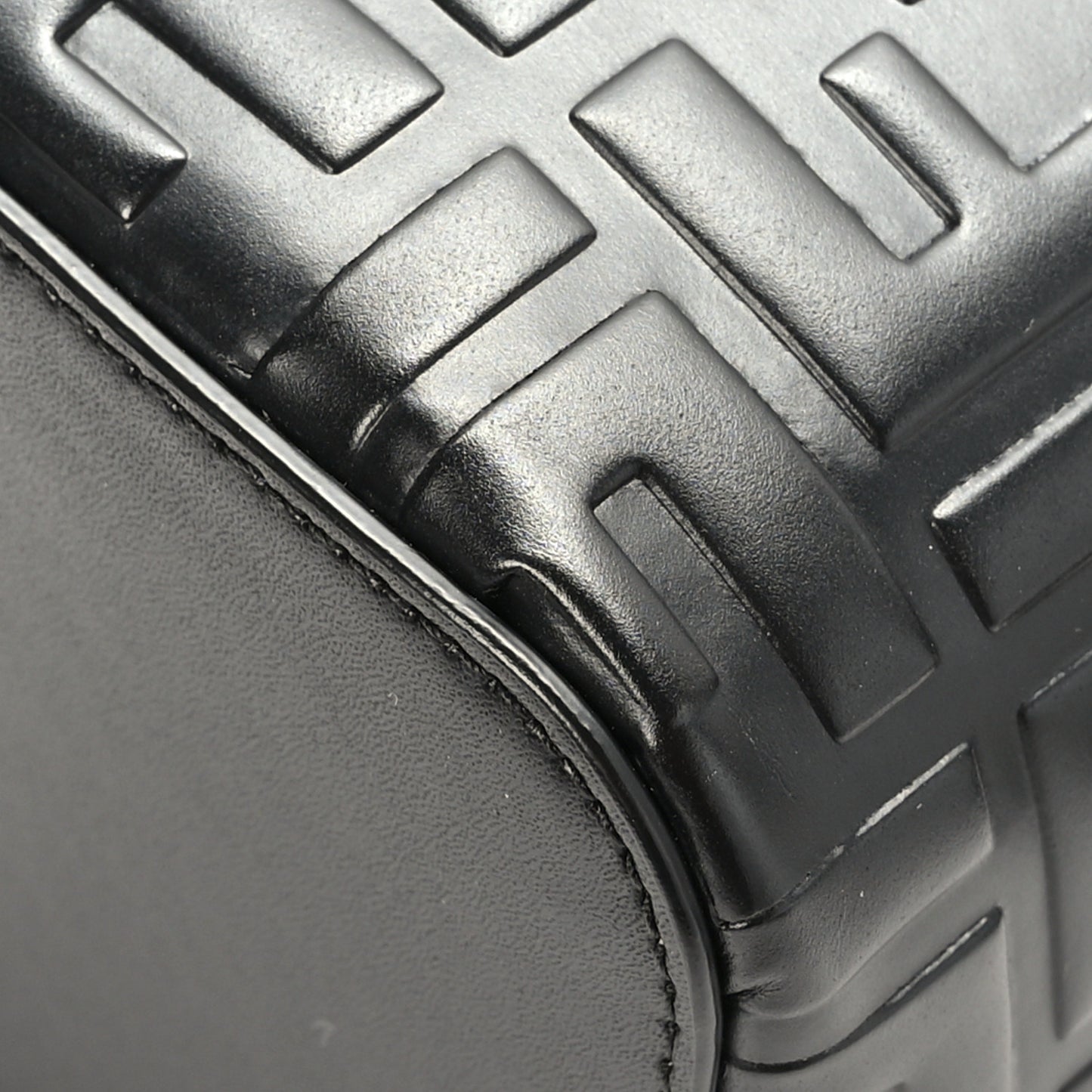 Vitello Liberty F is Fendi FF 1974 Embossed Mini Mon Tresor Bucket Bag Black