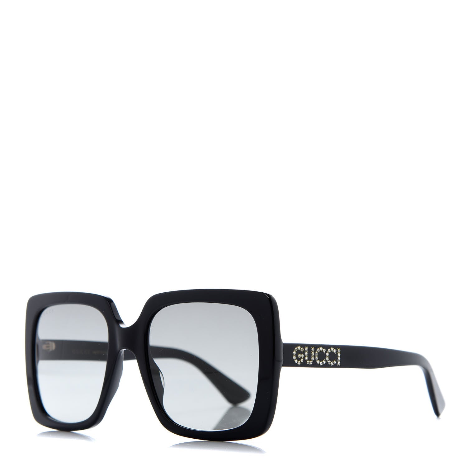 Gucci Crystal Square Frame GG Sunglasses GG0418S Black 1 of 8