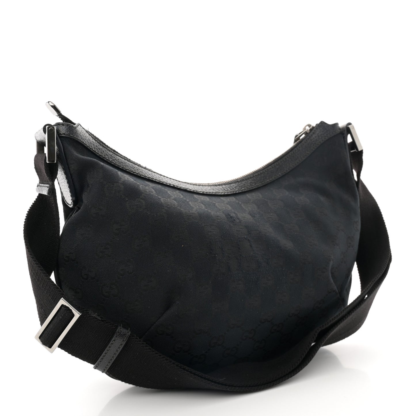 Monogram Medium Half Moon Hobo Black