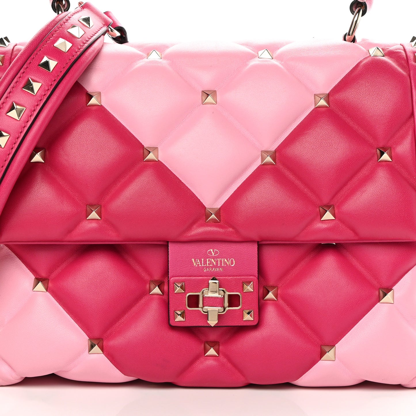 Nappa Medium Candystud Top Handle Bag Absolute Disco Pink