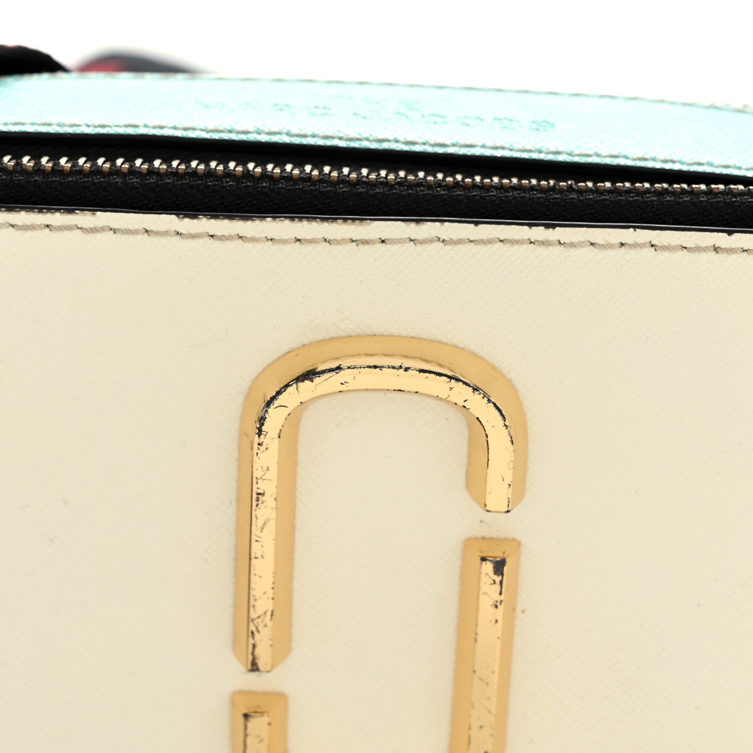 Marc Jacobs Saffiano Small Snapshot Camera Bag Porcelain Multi 11 of 12