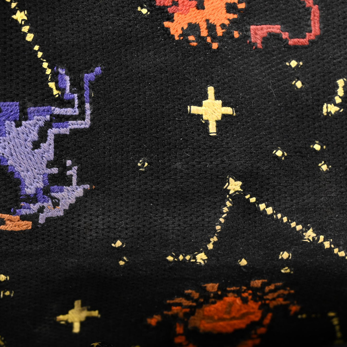 Canvas Pixel Zodiac Embroidered Medium Lady D-Lite Nero Multicolor