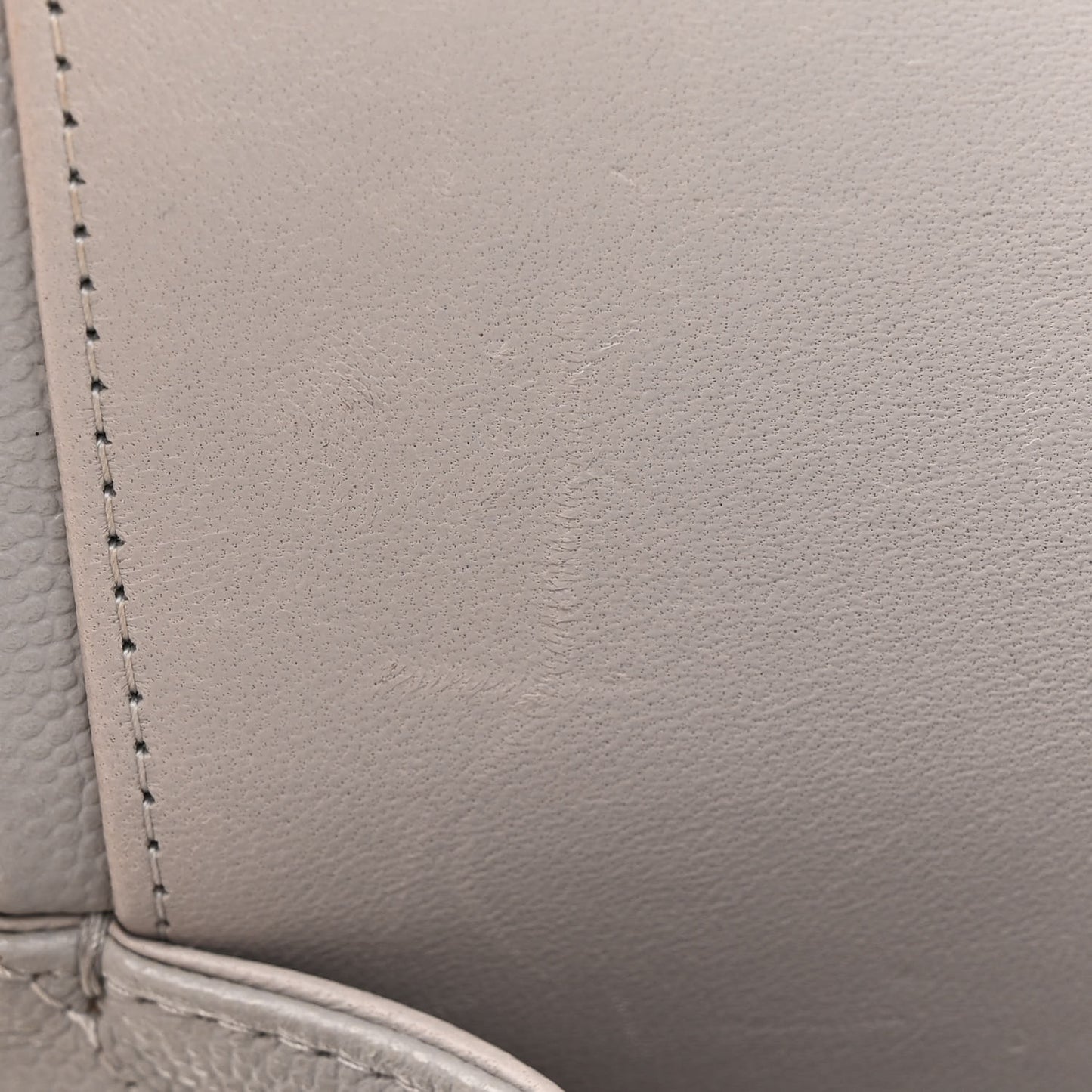 Caviar Quilted Jumbo Double Flap Grey