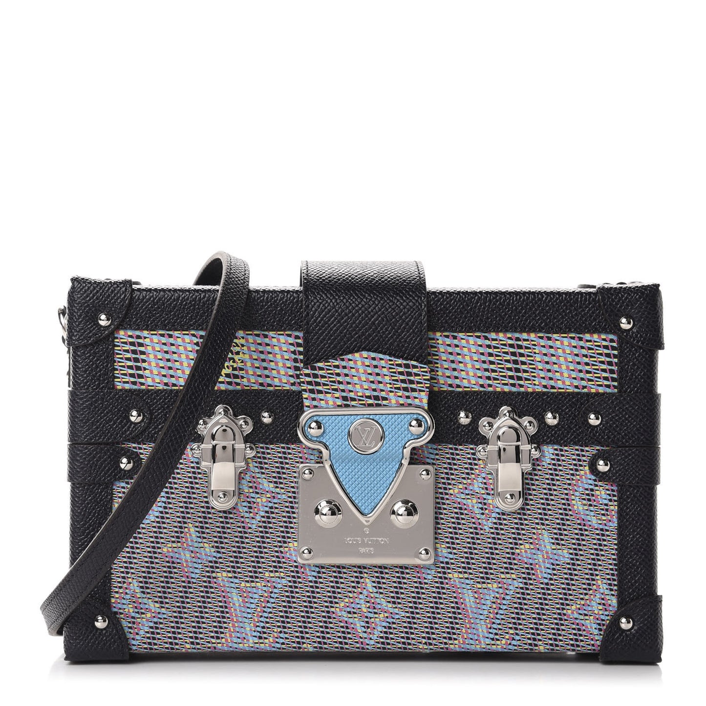 Calfskin Monogram LV Pop Petite Malle Blue