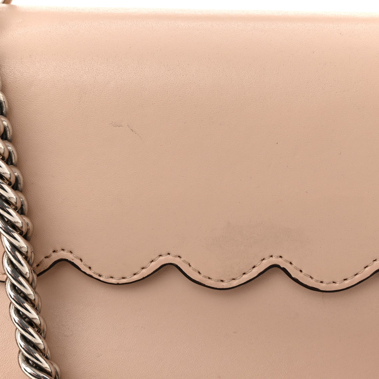 Vitello Liberty Scalloped Studded Kan I Shoulder Bag Plaster