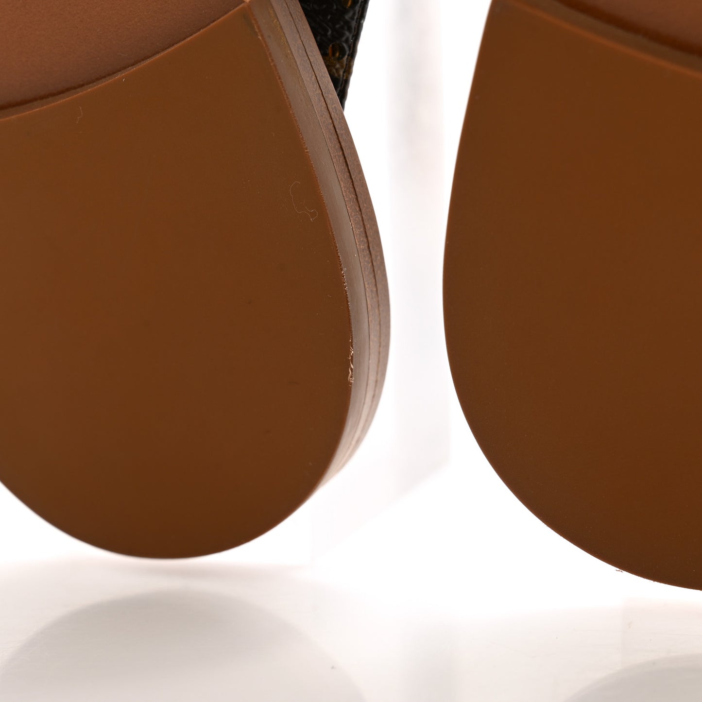 Monogram Sunny Flat Thong Sandals 38 Brown