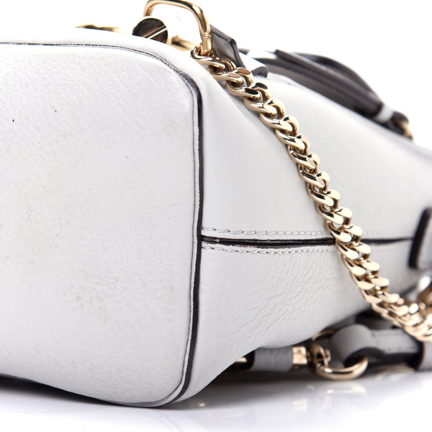 Suede Calfskin Mini Faye Backpack Airy Grey