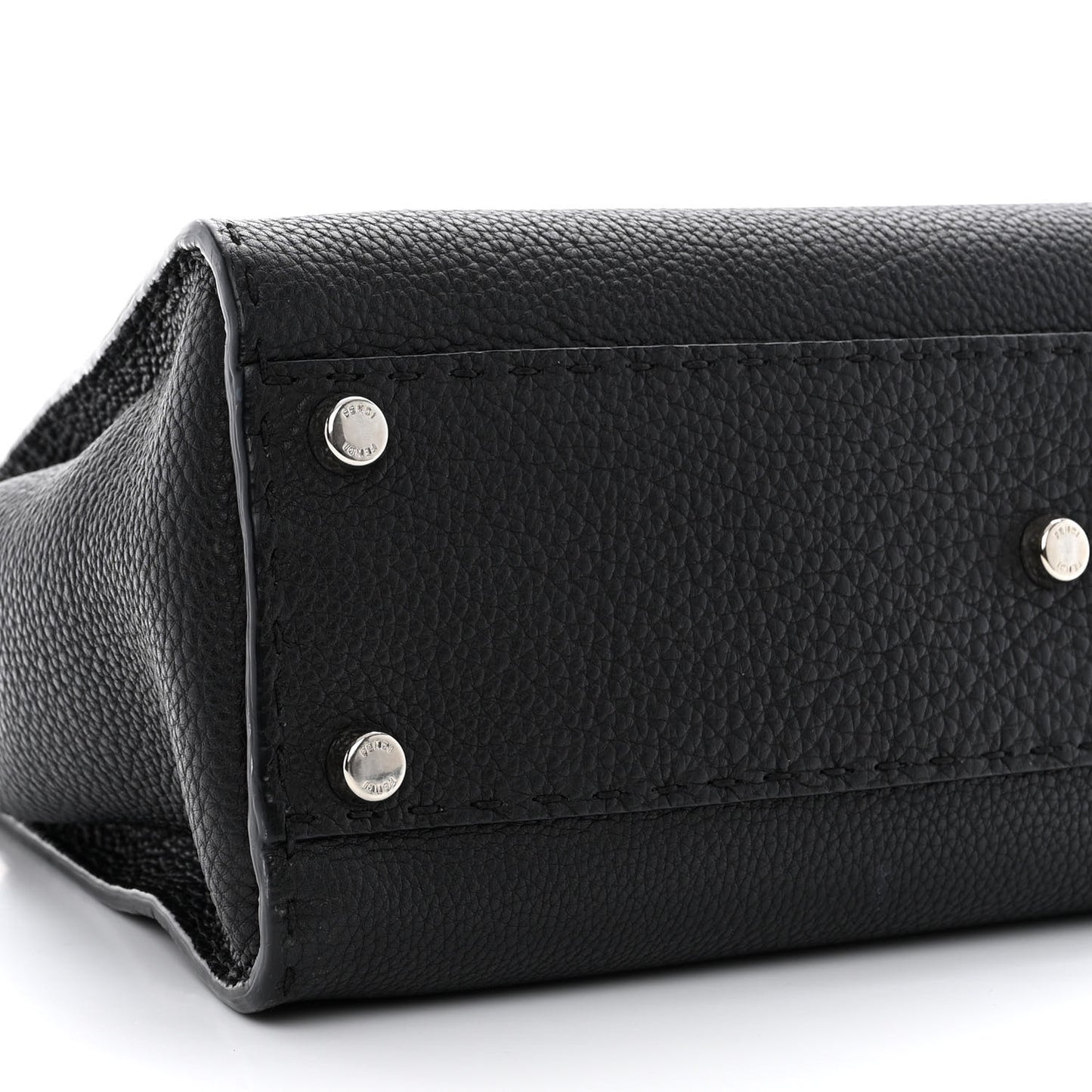 Cuoio Romano Selleria Bi-Color Medium Peekaboo Iconic Satchel Black Mou