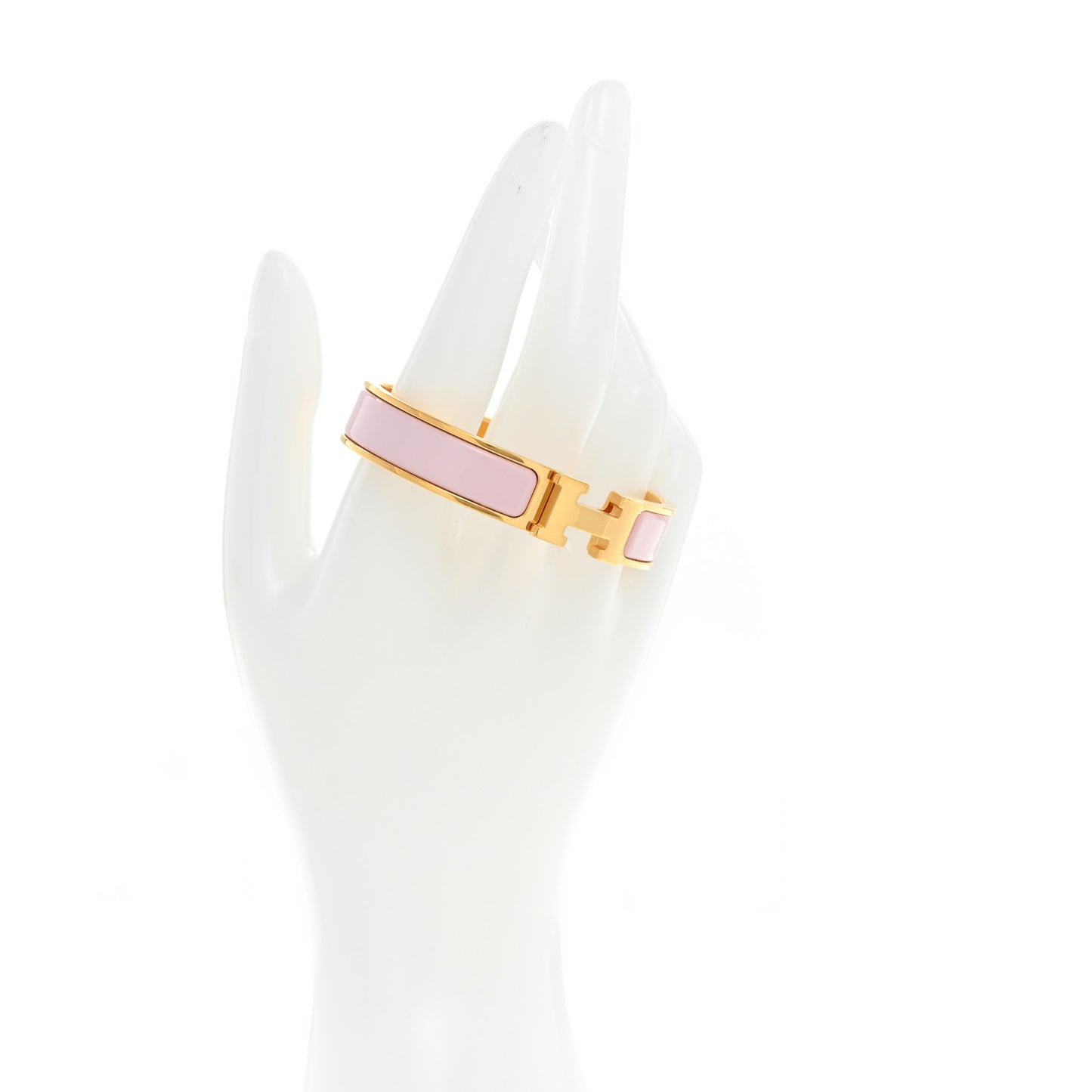 Enamel Narrow Clic Clac H Bracelet PM Rose Dragee