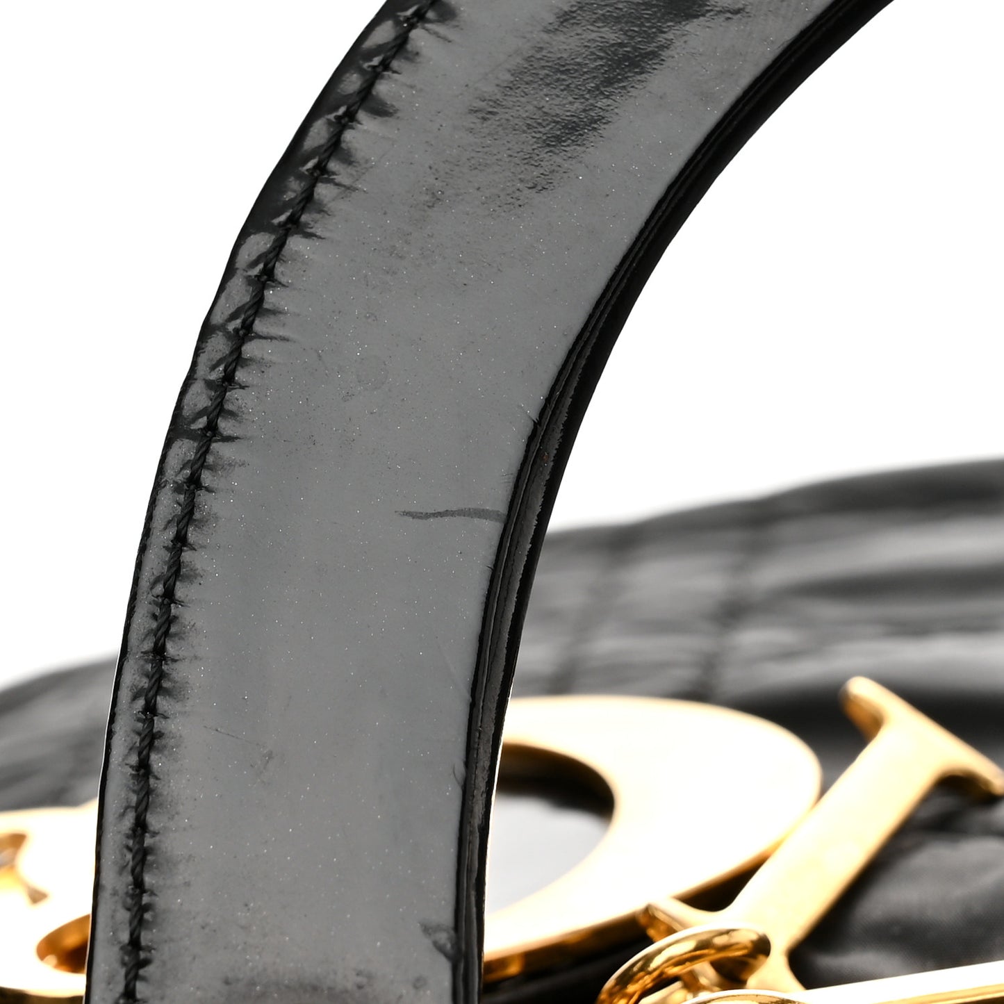 Nylon Cannage Medium Lady Dior Black
