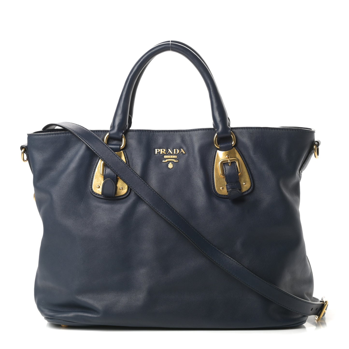 Soft Calfskin Shopping Tote Navy