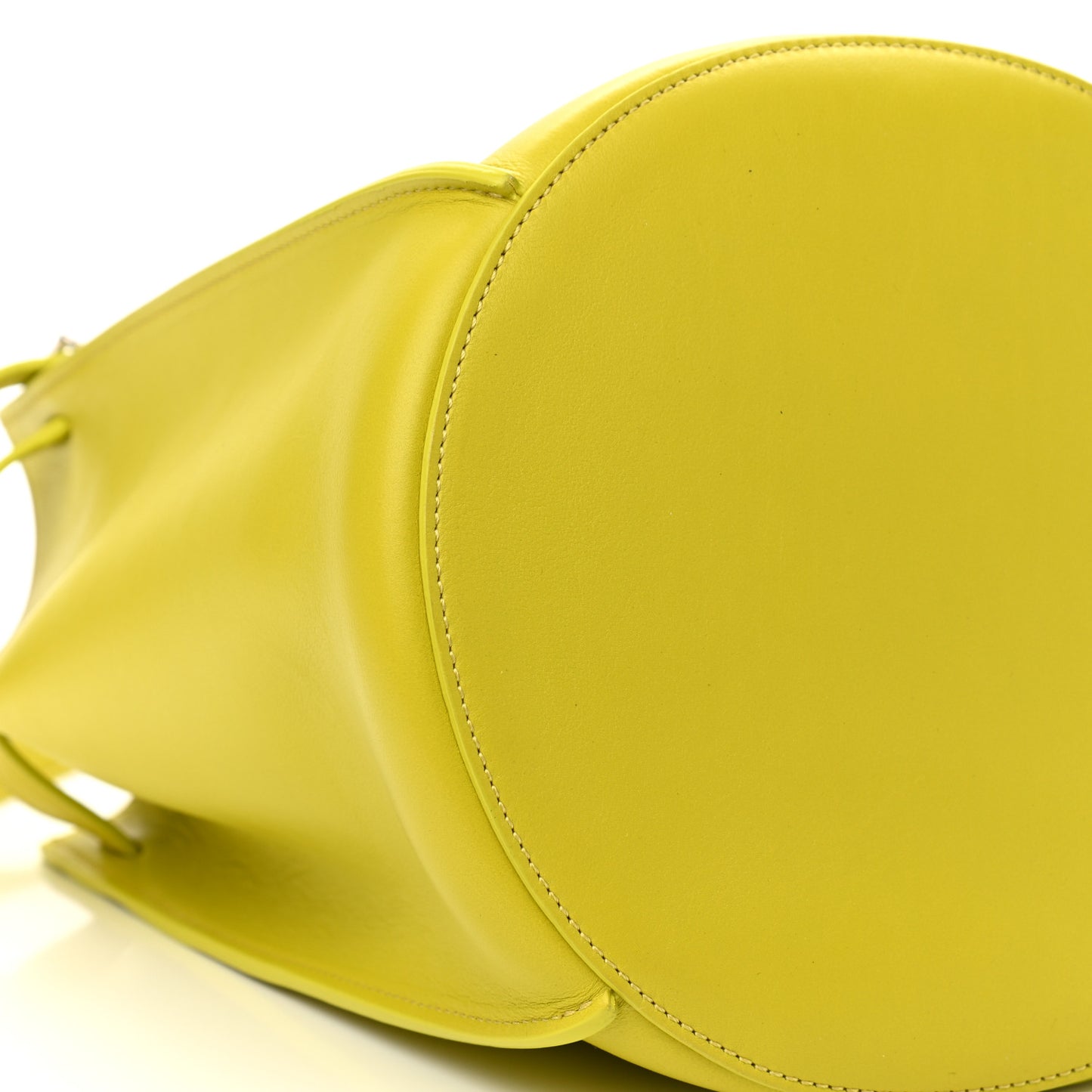 Smooth Calfskin Long Strap Big Bucket Bag Mimosa