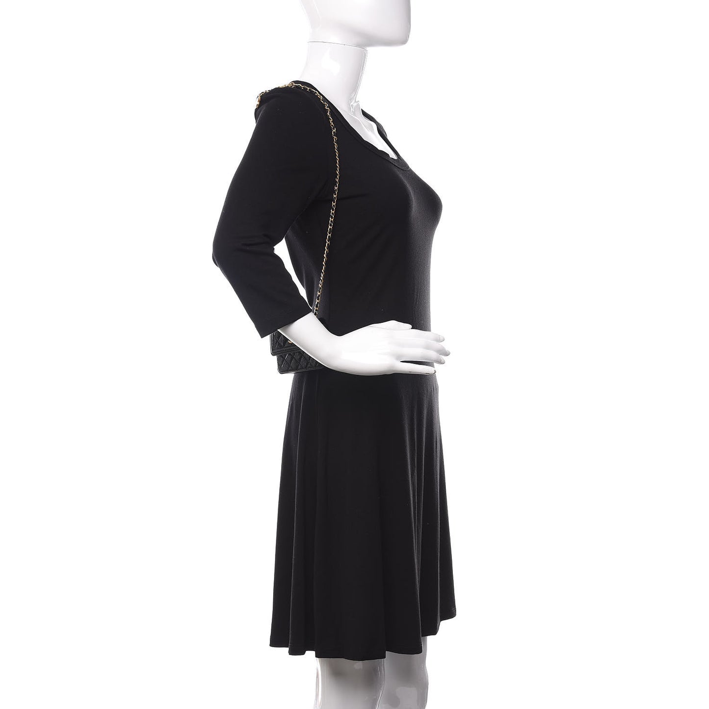 Shiny Aged Calfskin Quilted Waist Belt Bag Black