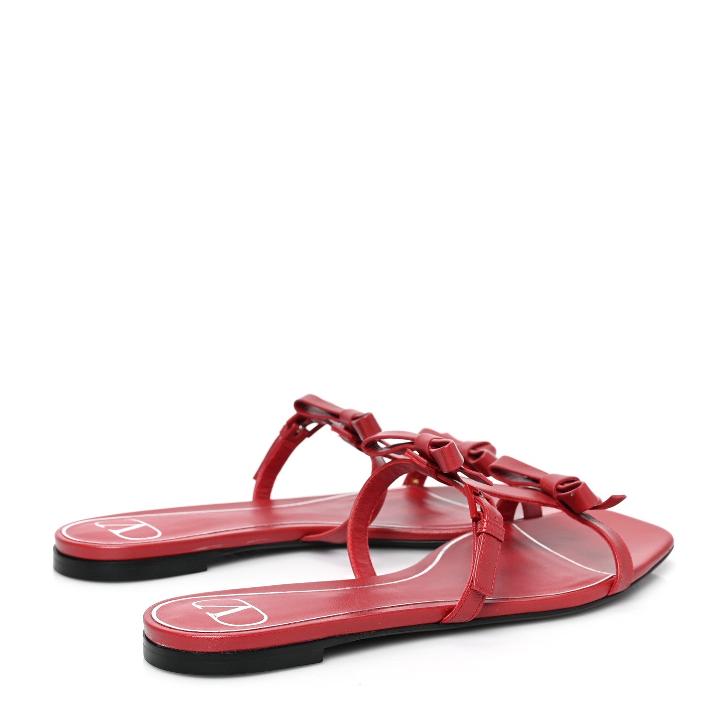 Valentino Garavani Nappa French Bow Sandals Rosso 38 Rosso Valentino 4 of 8