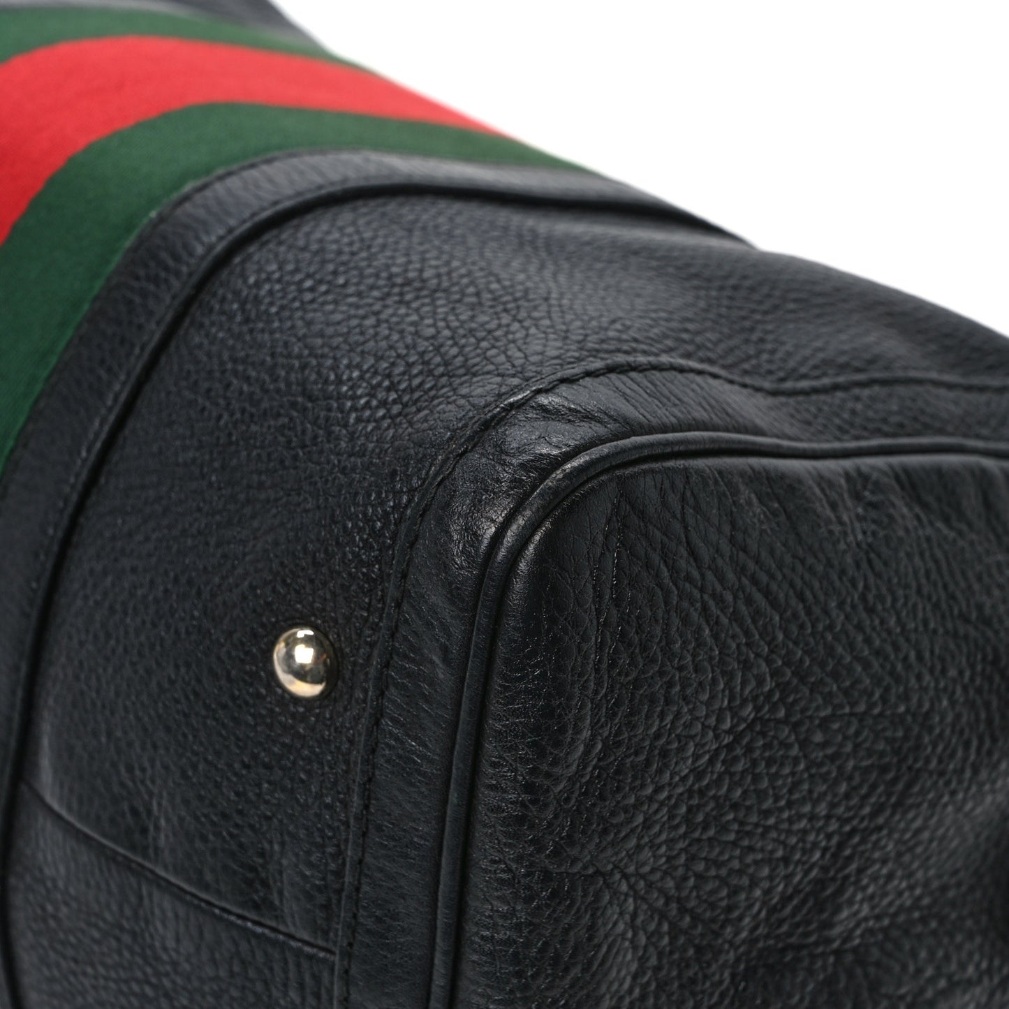 Calfskin Vintage Web Medium Boston Black