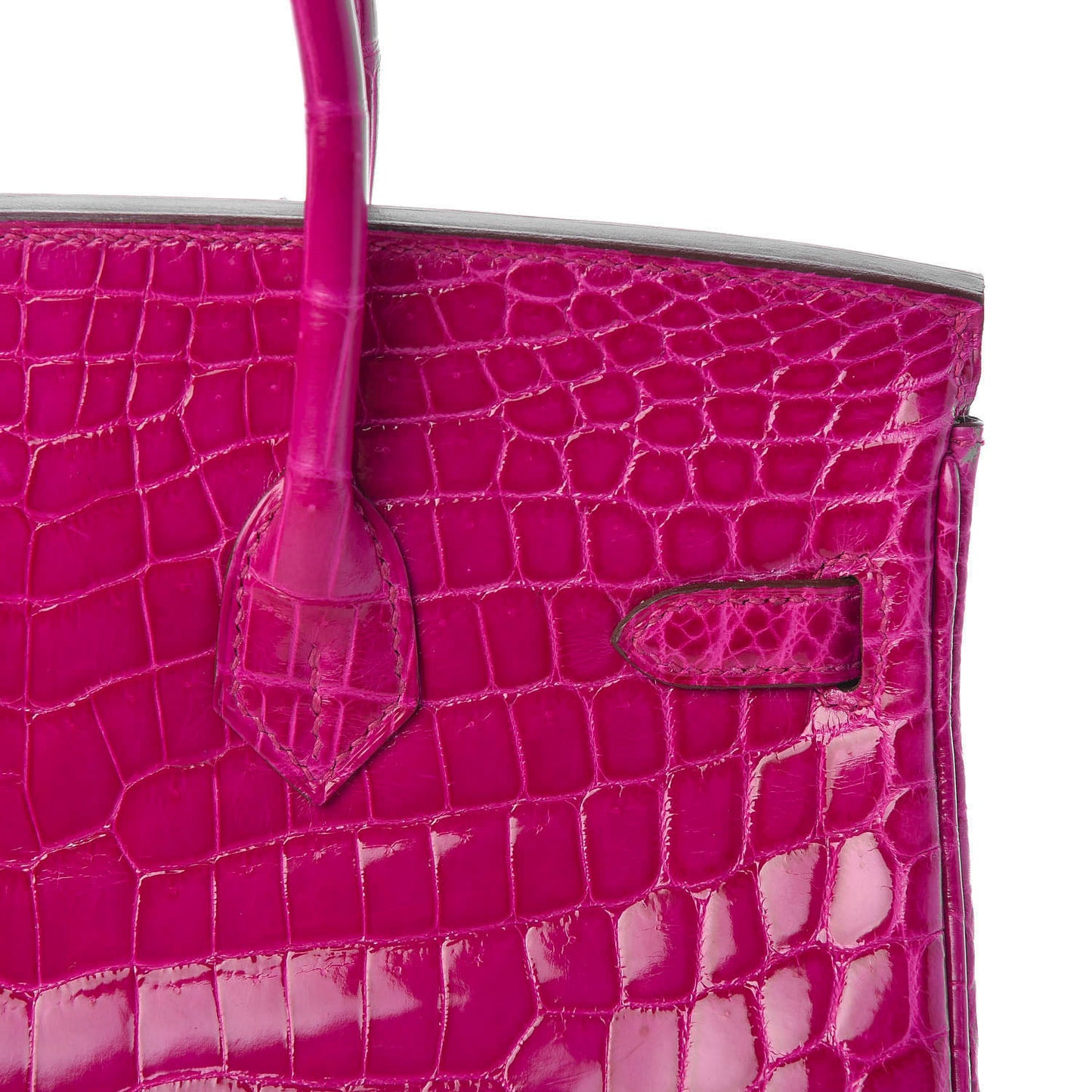 Shiny Niloticus Crocodile Birkin 25 Rose Scheherazade