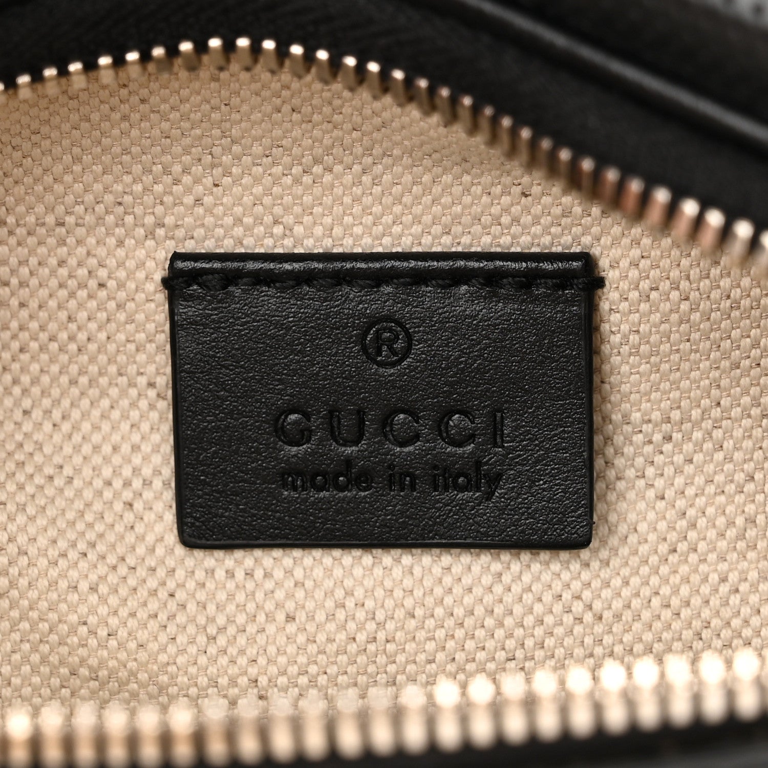 Gucci Calfskin GG Tennis Embossed Belt Bag Black 5 of 10