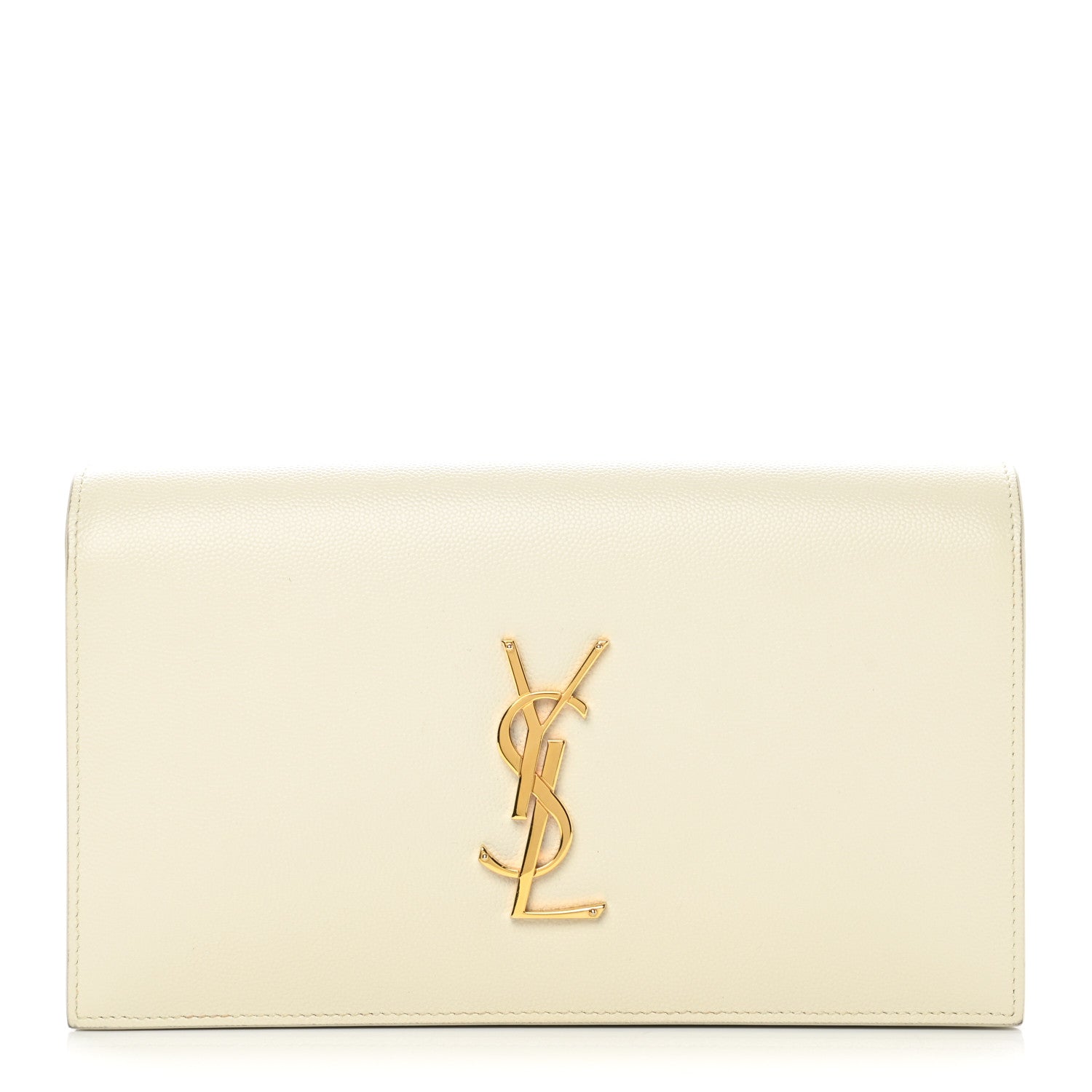 Saint Laurent Grain De Poudre Classic Monogram Kate Clutch Porcellana 1 of 9