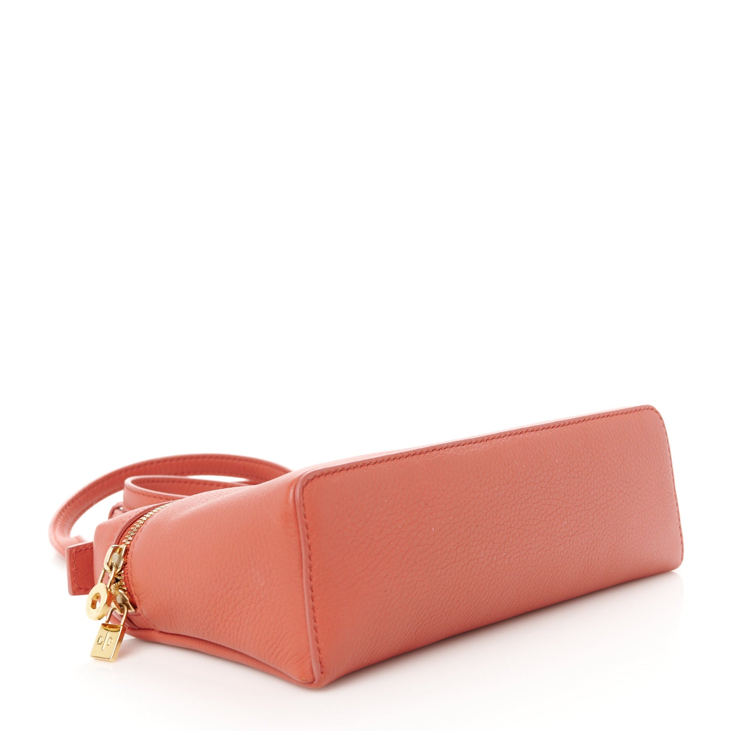 Grained Calfskin L19 Extra Pocket Pouch Coral Fiction