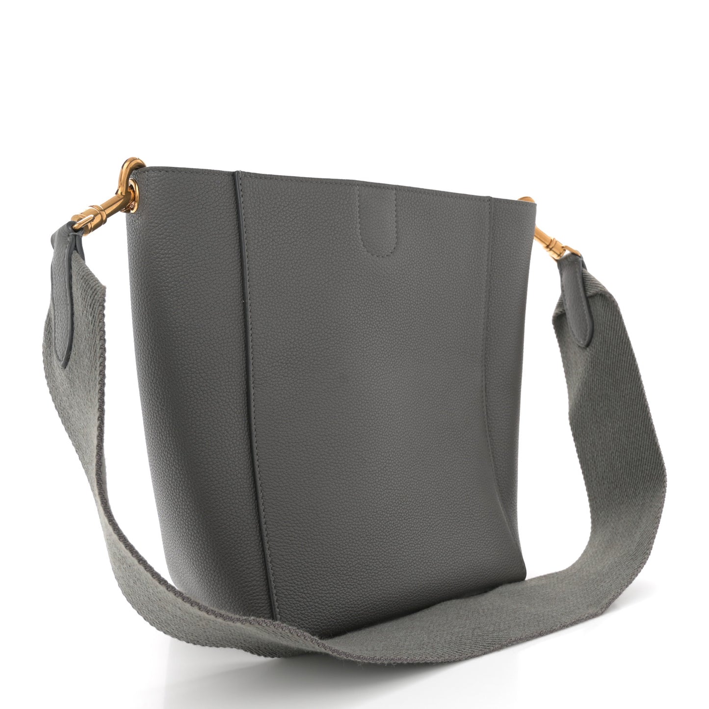 Soft Grained Calfskin Small Sangle Bucket Bag Kohl