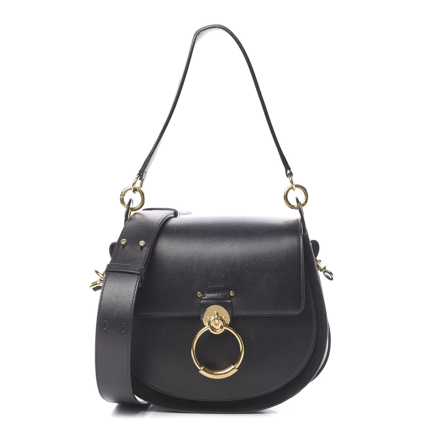 Chloe Grained Calfskin Large Tess Bag Black 1 of 18