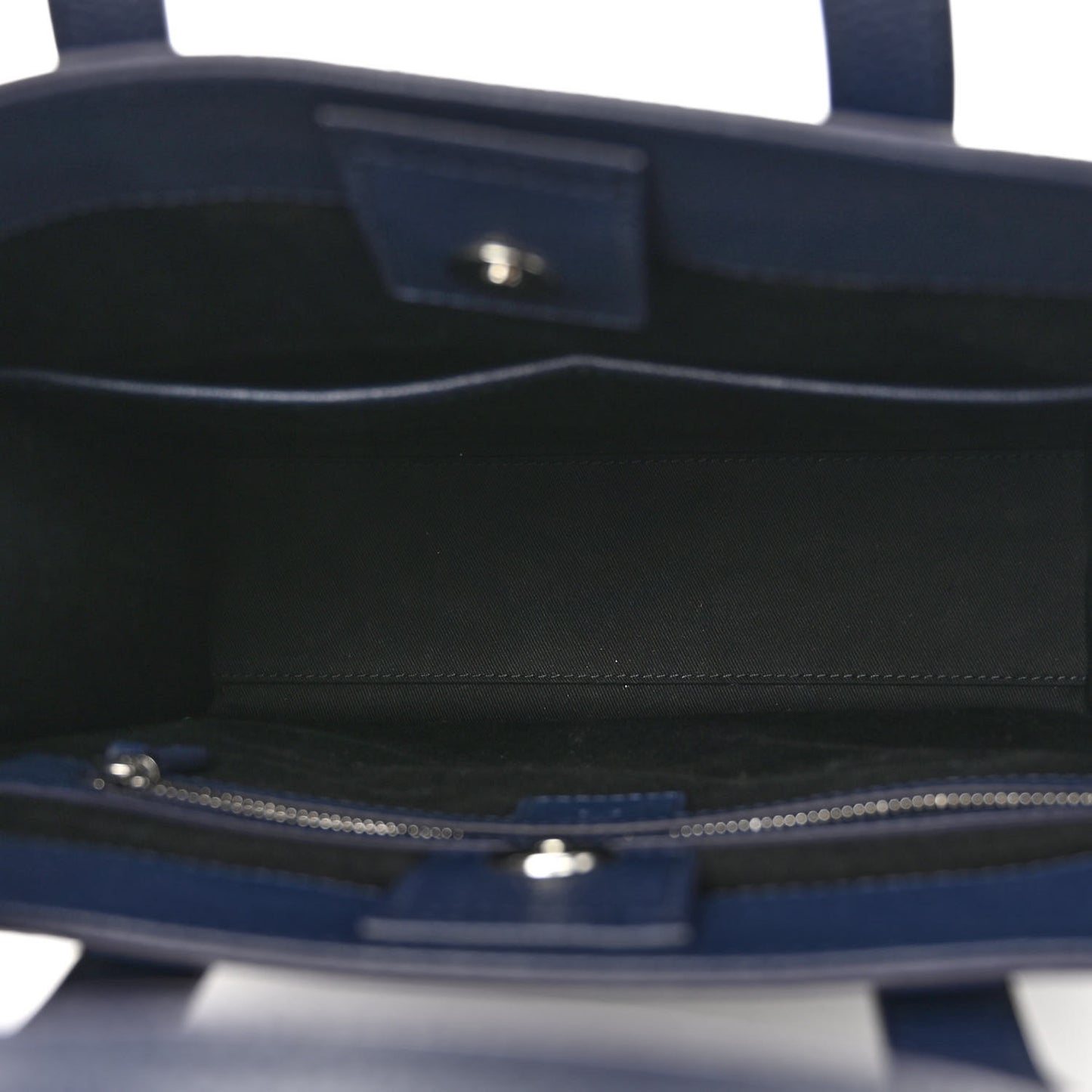 Grained Calfskin Camouflage Small Aren Tote Navy