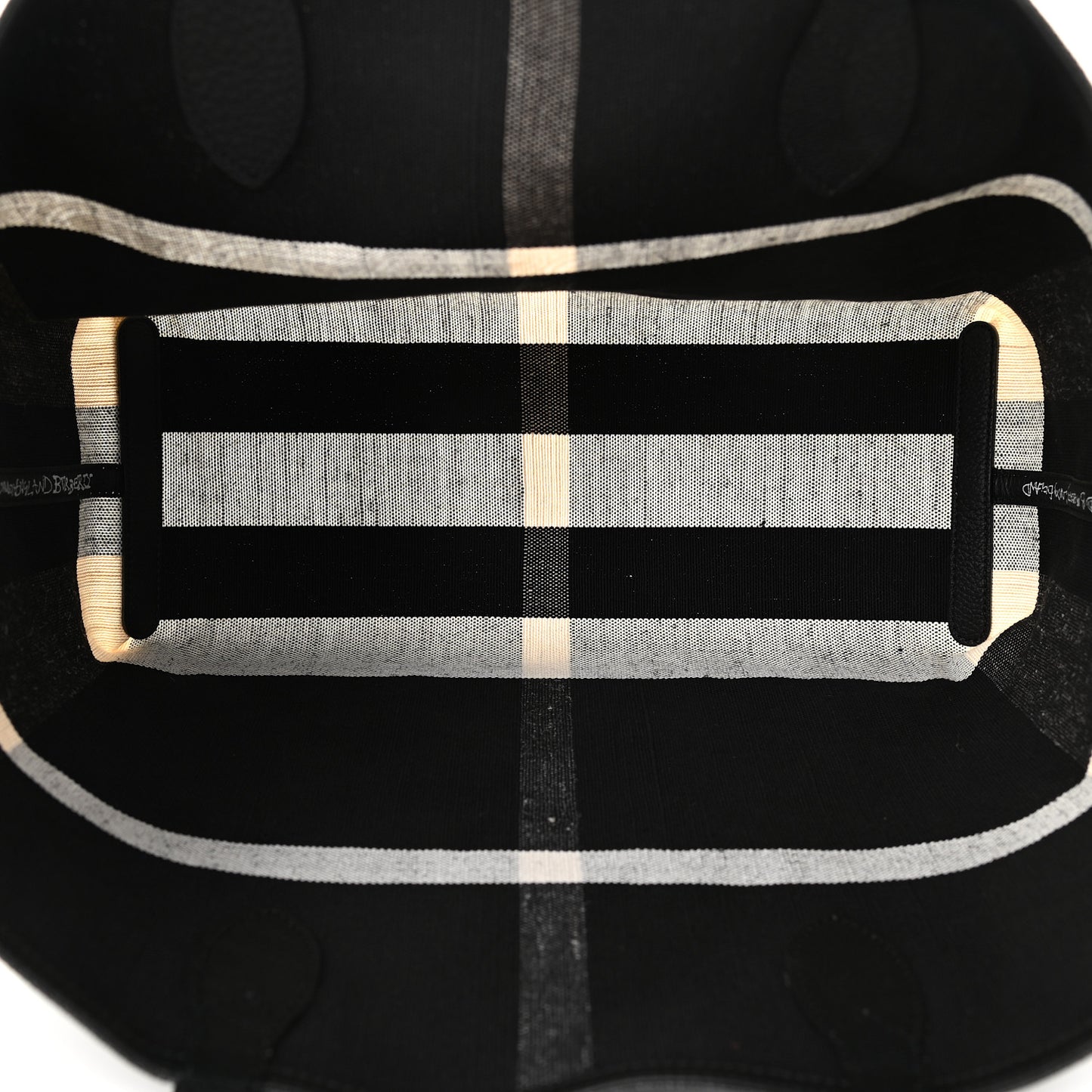 Coated Canvas Mega Check Medium Doodle Tote Black