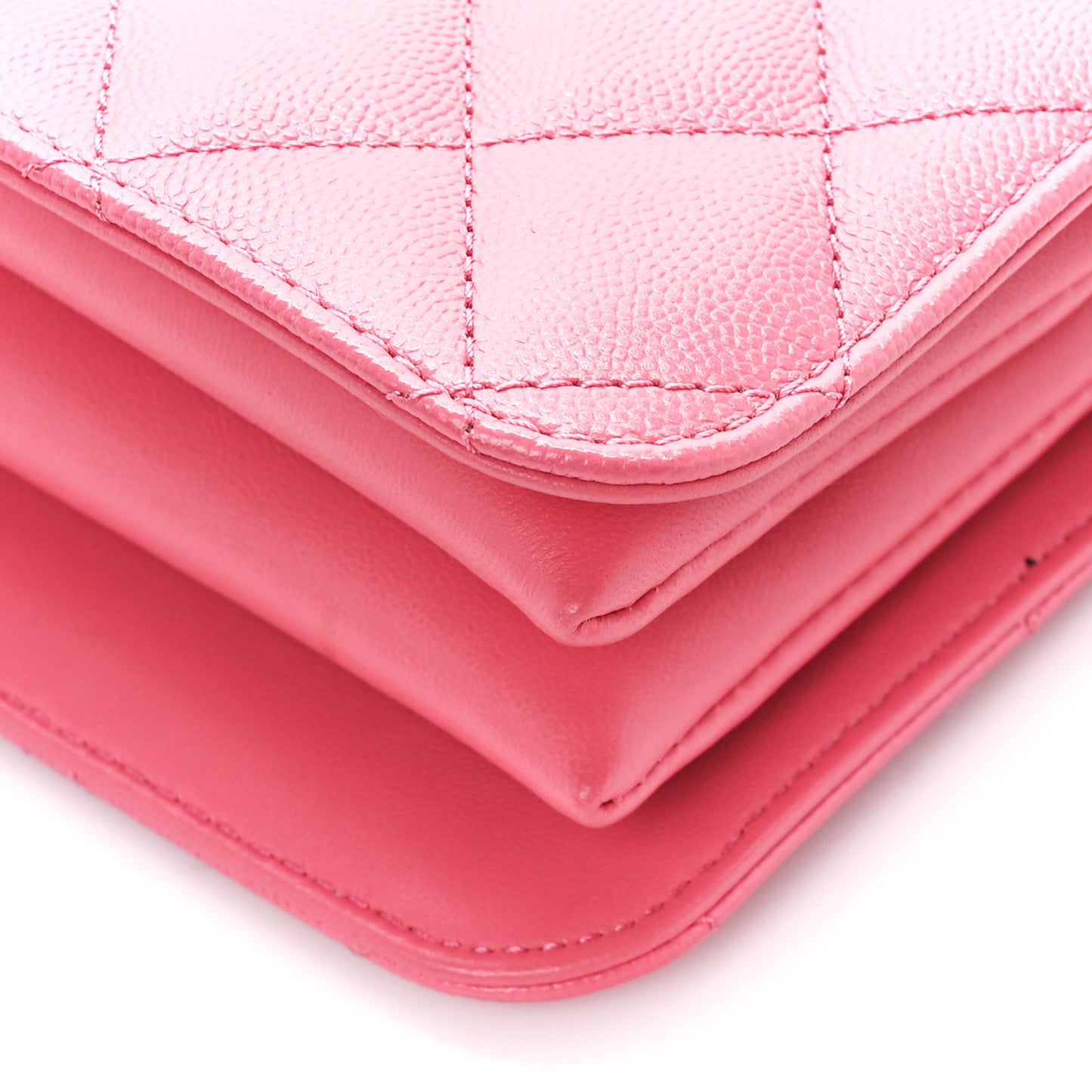 Caviar Quilted Mini Top Handle Flap Pink