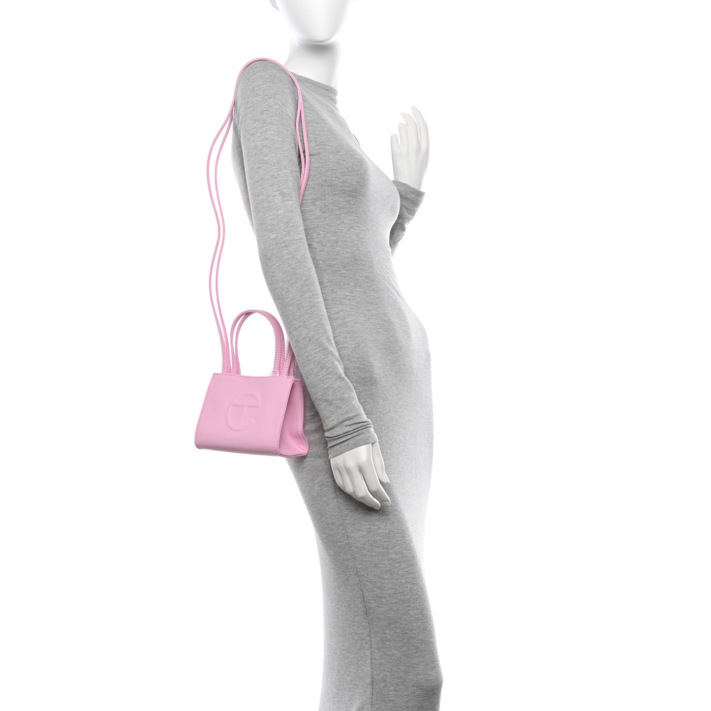 Vegan Leather Small Shopping Bag Bubblegum