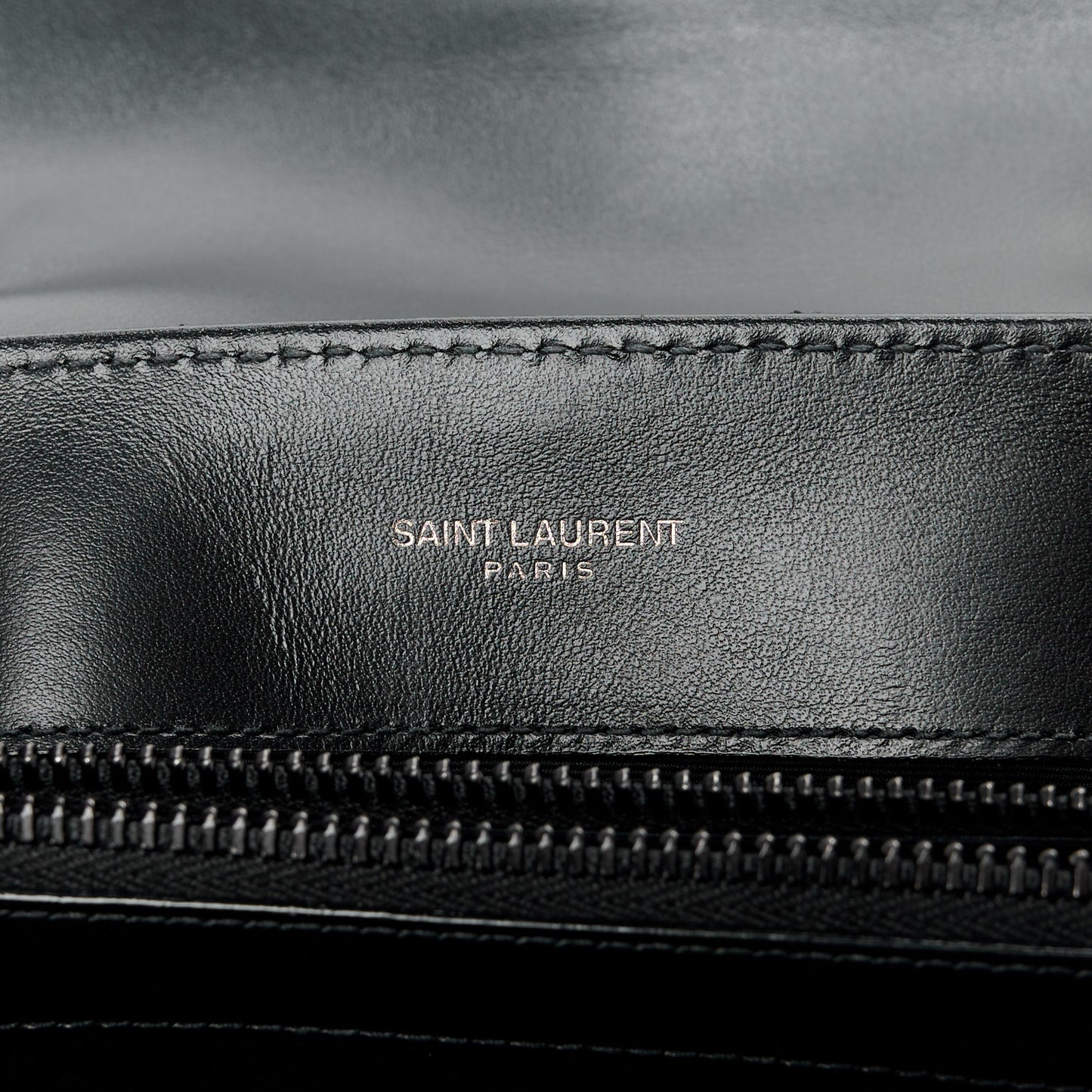 Calfskin Y Quilted Monogram Monochrome Small Loulou Chain Satchel Black