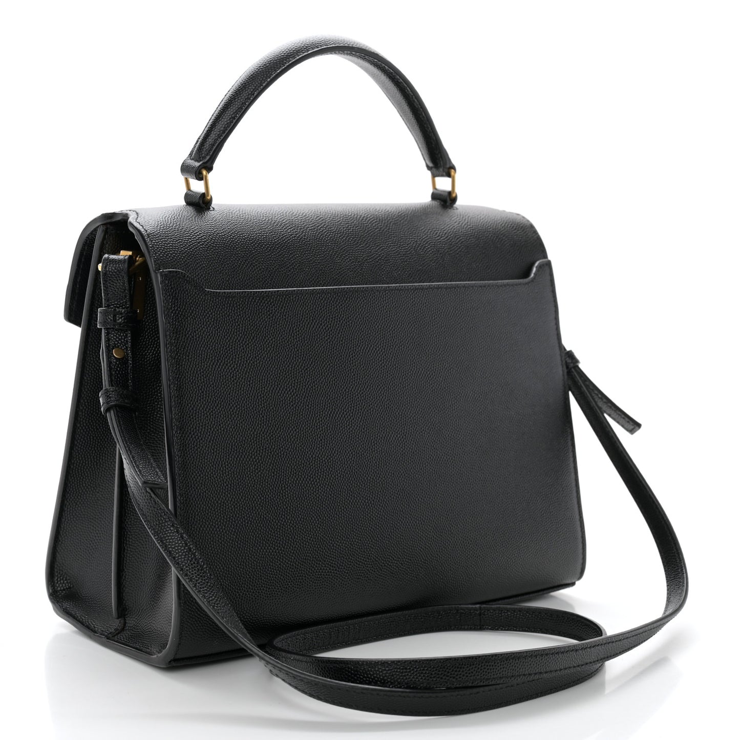 Grain de Poudre Medium Classic Monogram Cassandra Top Handle Black Rouge Legion