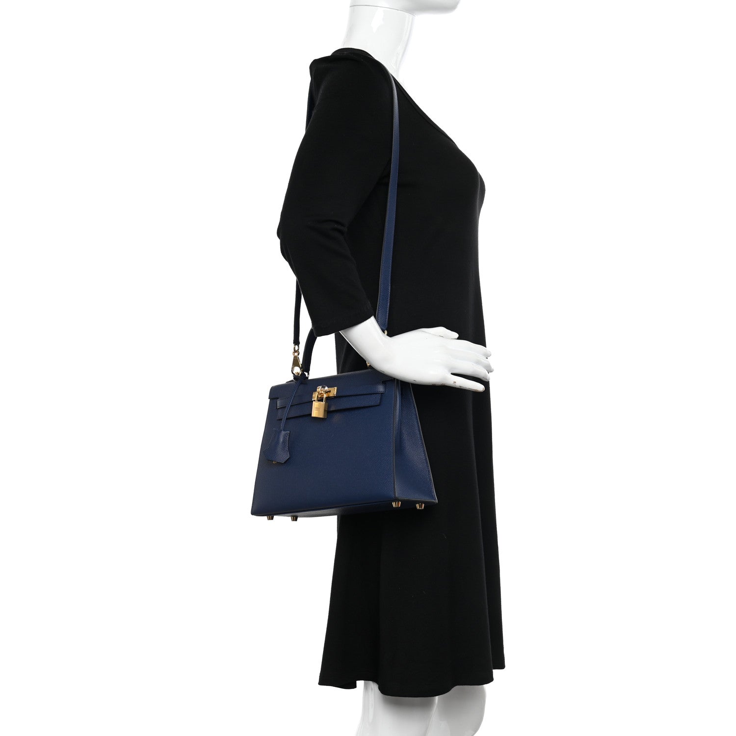 Hermes Epsom Kelly Sellier 25 Bleu Navy 2 of 11