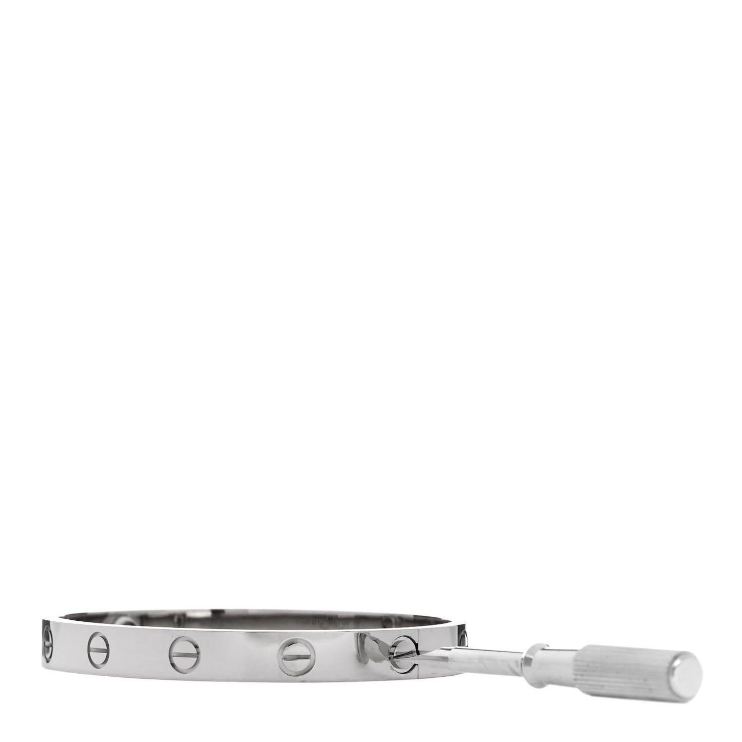 18K White Gold LOVE Bracelet 16